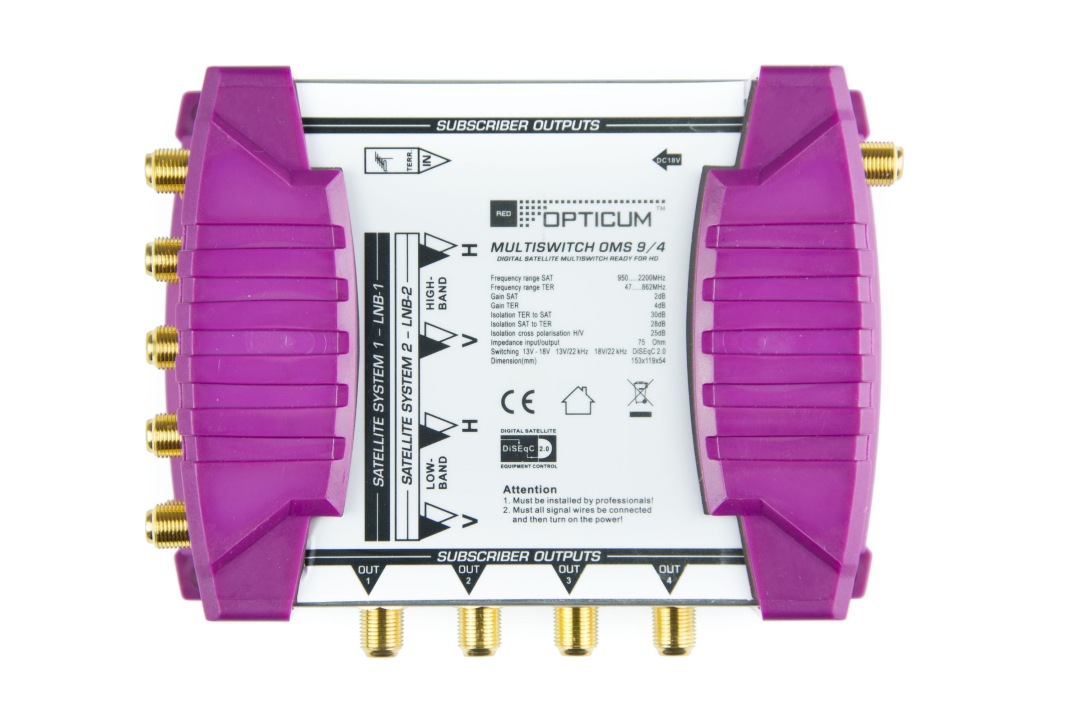 SAT-Verteiler, »Multischalter OMS 9/4P«