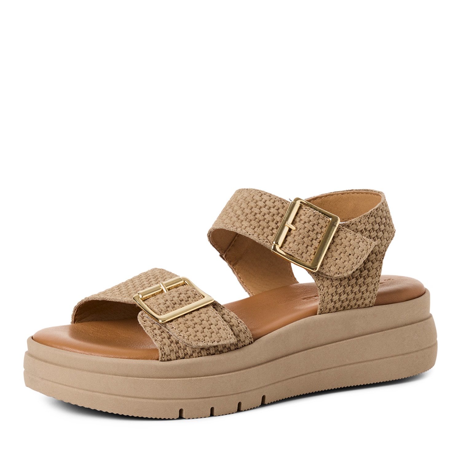 Tamaris Sandalette  Plateau, Riemchensandale, Sommerschuh mit Logoschriftzug