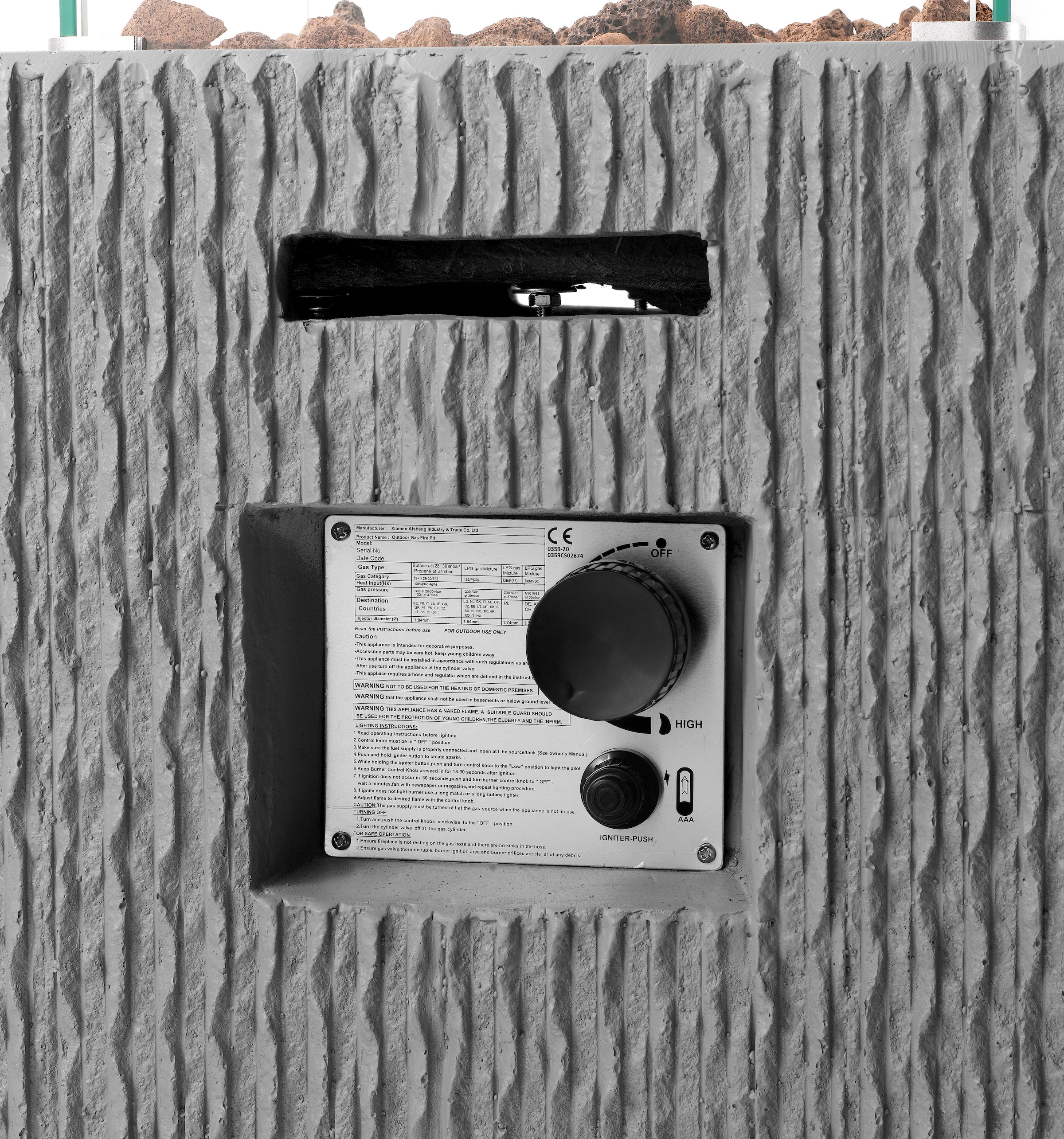 Tepro Feuerstelle »Brighton«, BxLxH: 40x40x90 cm, 13 kW