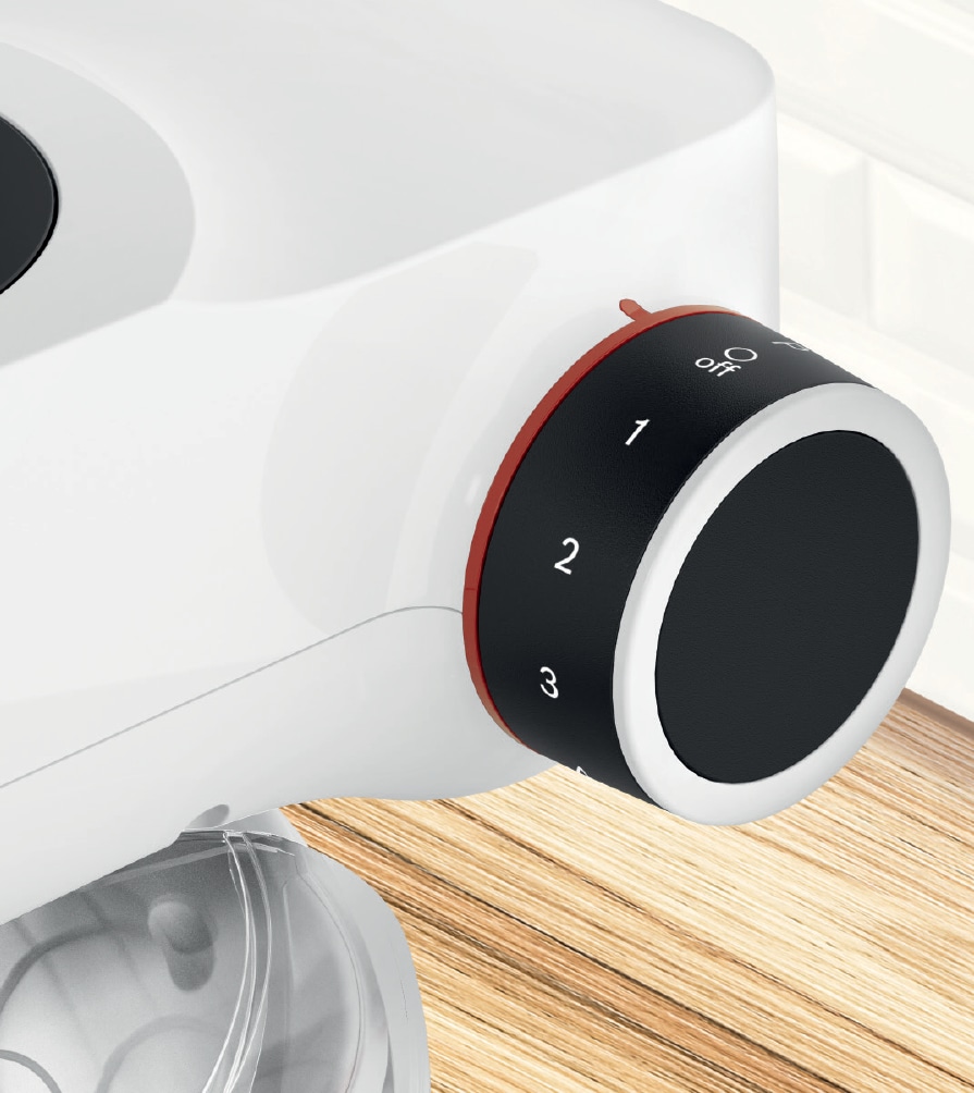 BOSCH Küchenmaschine »MUMS2EB01 MUM Serie 2«, Durchlaufschnitzler, 3 Reibescheiben, Patisserieset Edelstahl
