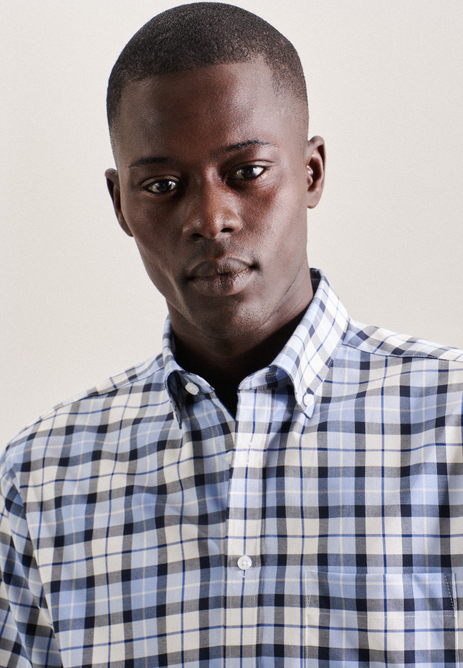 seidensticker Businesshemd »Regular«, Regular Kurzarm Button-Down-Kragen Karo