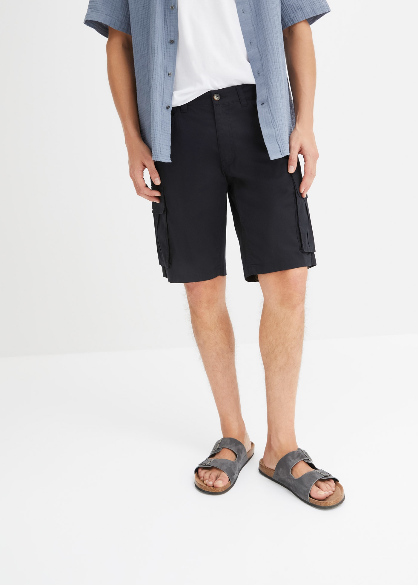 bonprix Cargobermudas  leichte Qualität, mit Stretch-Anteil, regular fit