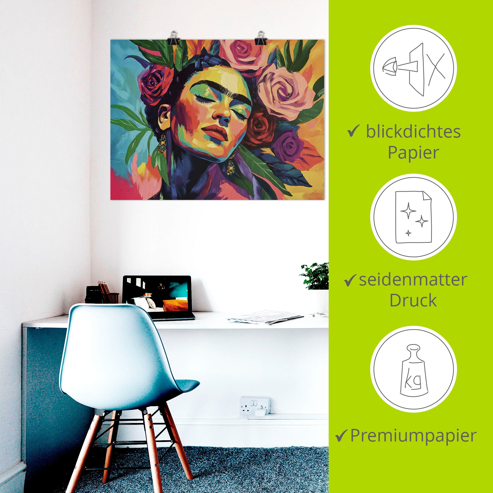 Artland Wandbild »Die florale Umarmung, Rosen Mädchen« Bilder von Frauen 1 Stk. tlg. als Alubild, Leinwandbild, Poster, Wandaufkleber in verschied. Größen