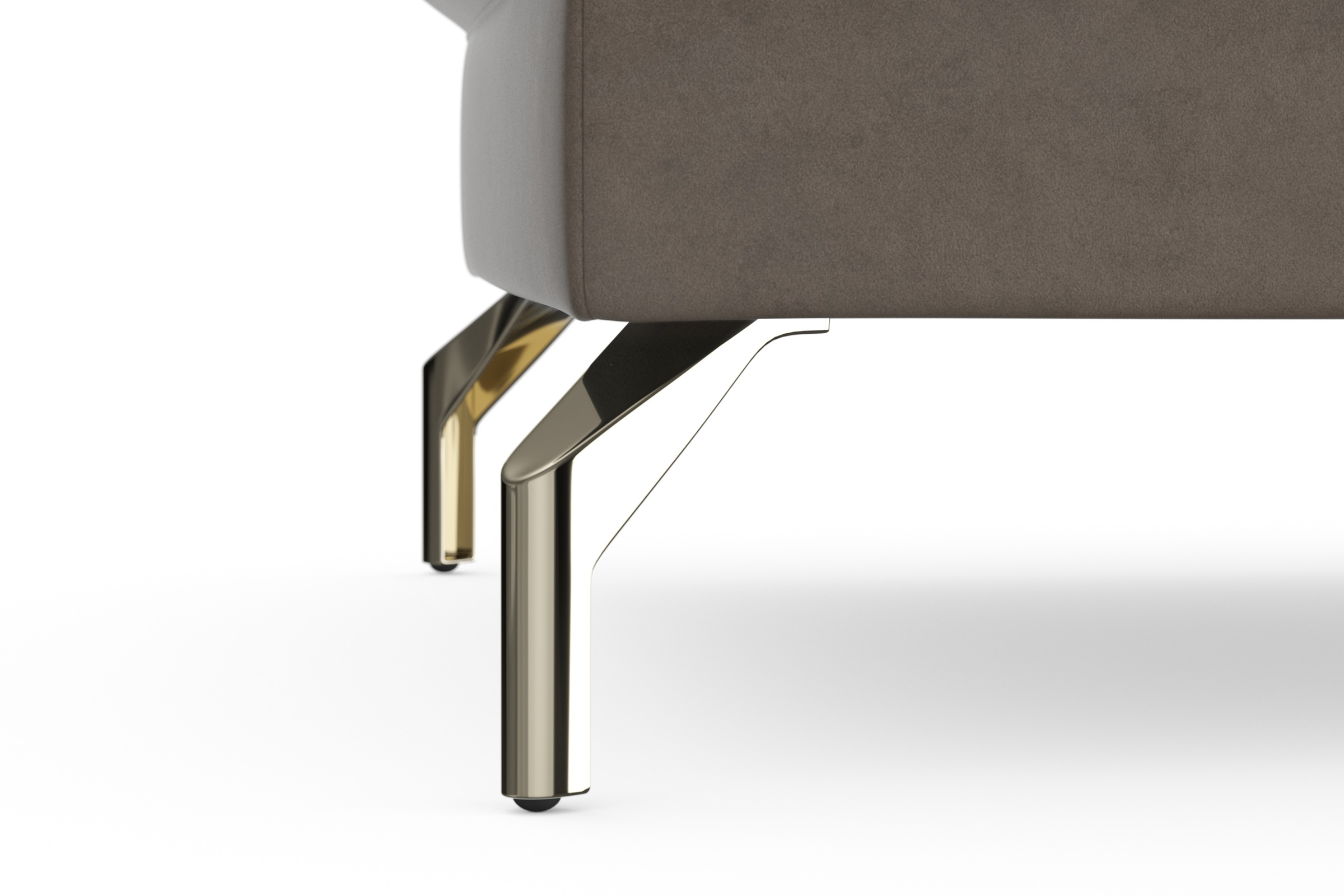 sit&more Hocker »Fashion«, inklusive Federkern, mit satinierten Nickelfüßen