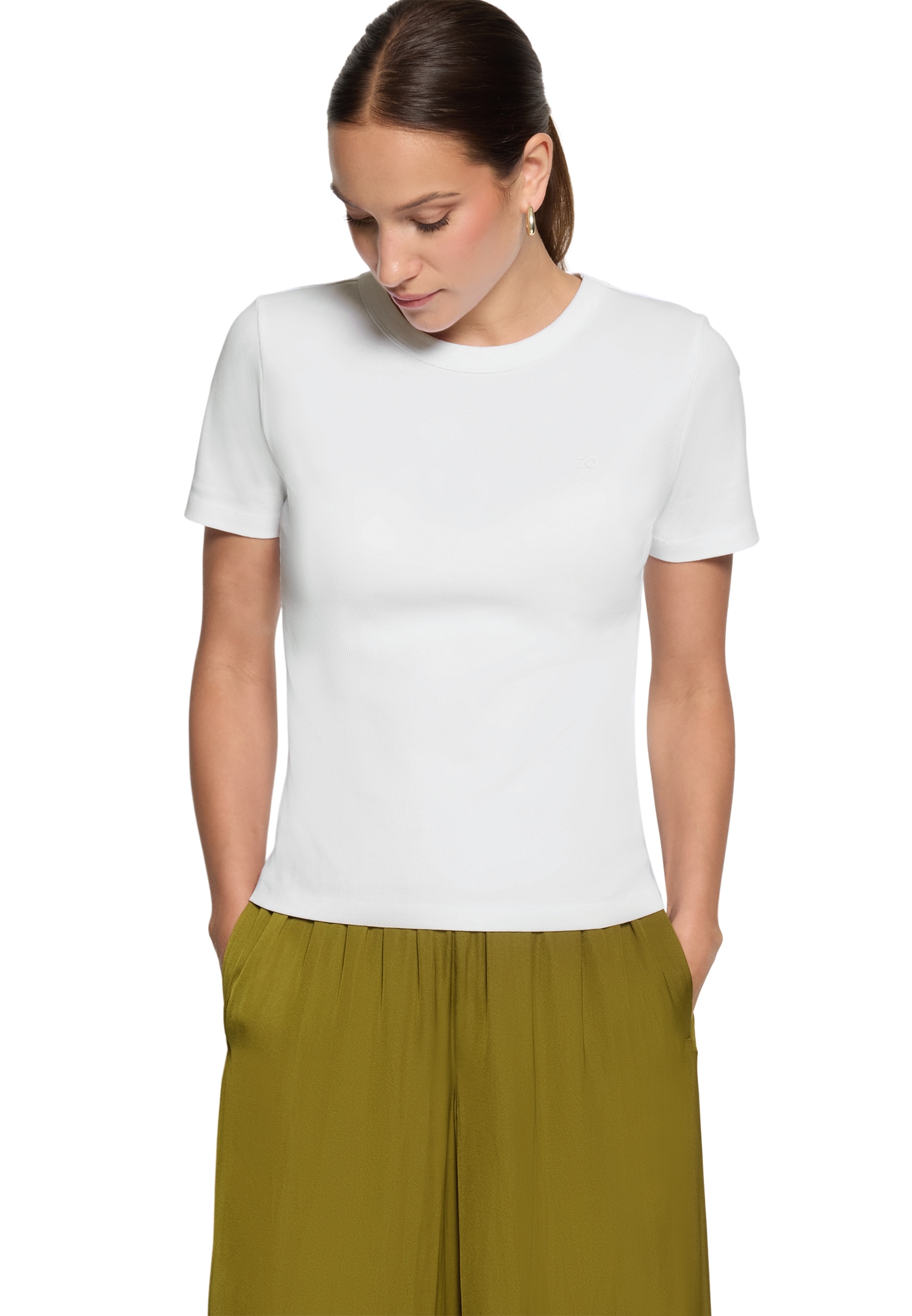 Zero Rundhalsshirt »Basic Shirt kurzarm«