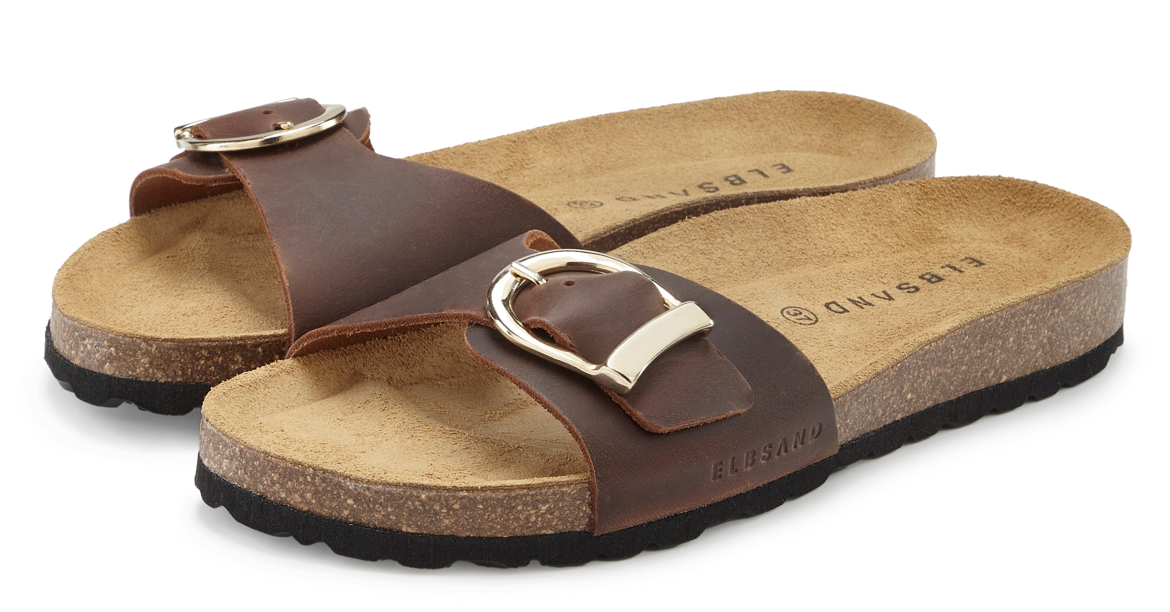 Elbsand Pantolette »Sandale, Mule, offener Schuh, Sommerschuhe, Lederpantolette«  NEU aus Leder mit weichem Korkfußbett