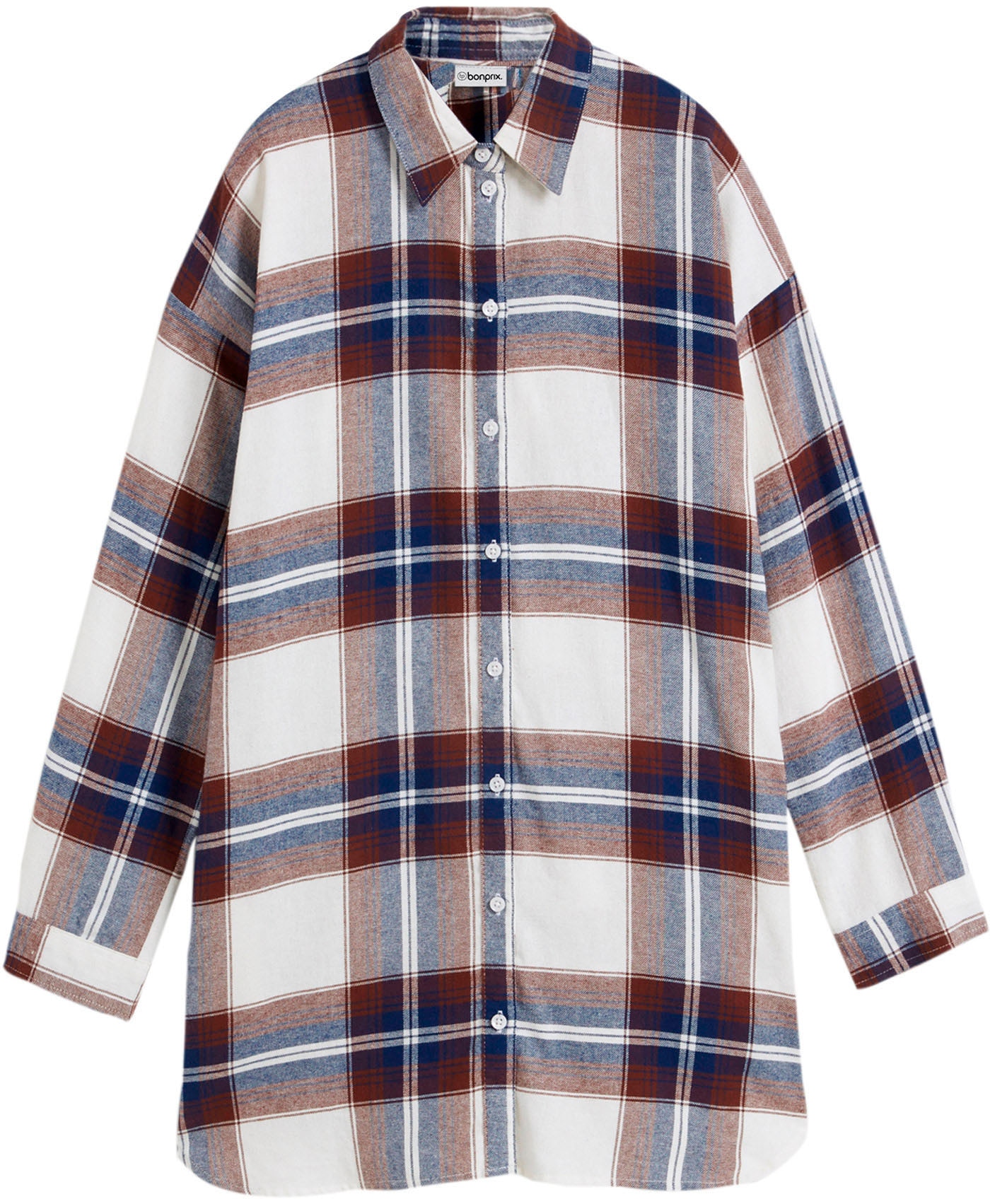 bonprix Flanellhemd Oversize Passform, aus Baumwolle, kariertes Muster