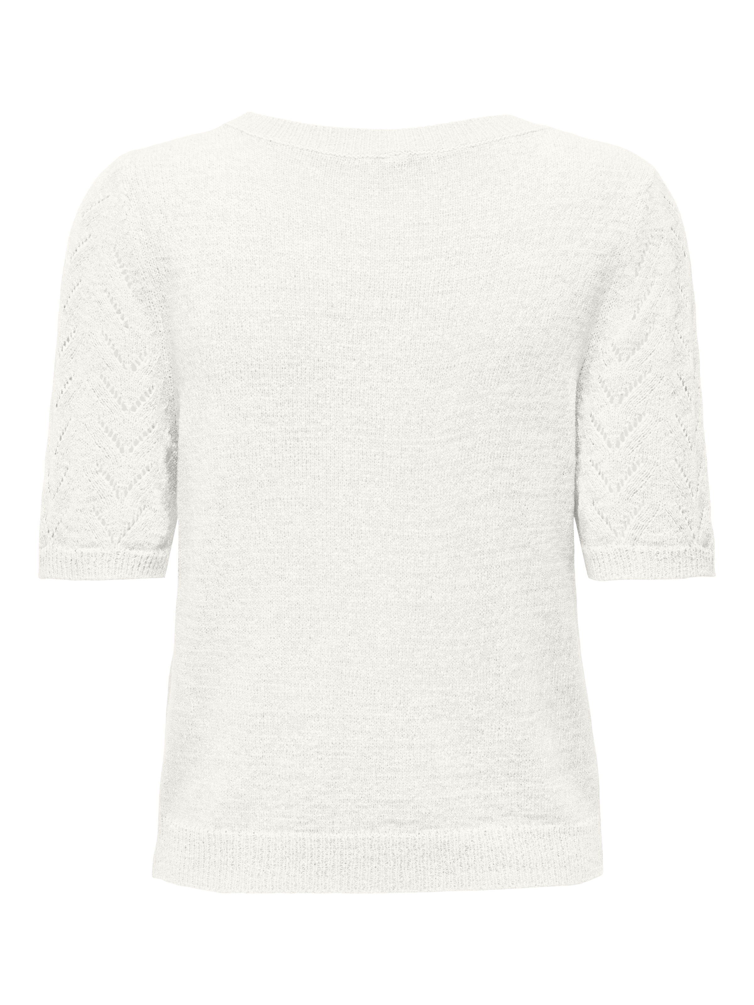 ONLY Kurzarmpullover »ONLSUNNY SS O-NECK KNT« Kunstfaser, regular fit, Rundhals