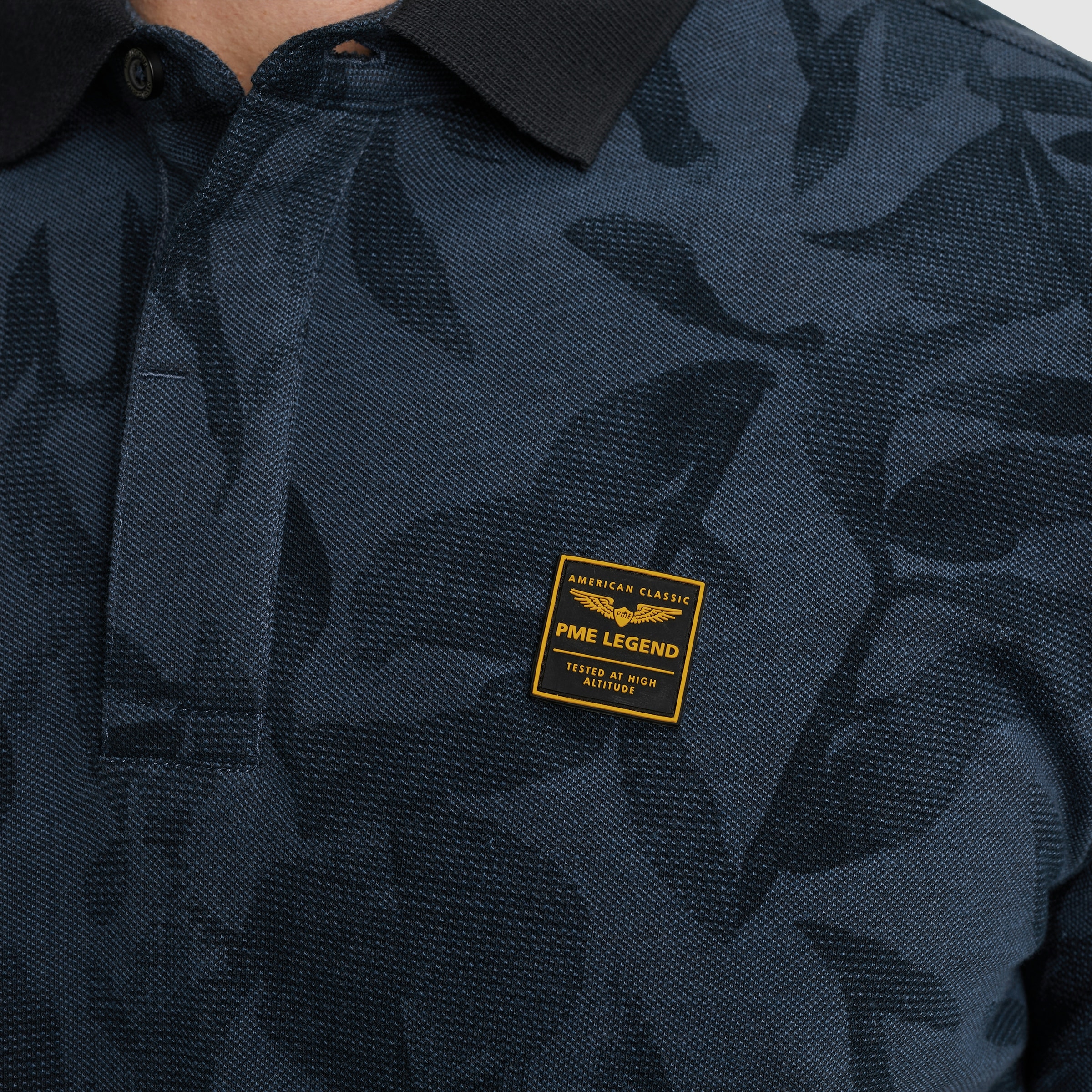 PME LEGEND Poloshirt »Short sleeve polo two tone pique printed«, mit All-Over Print