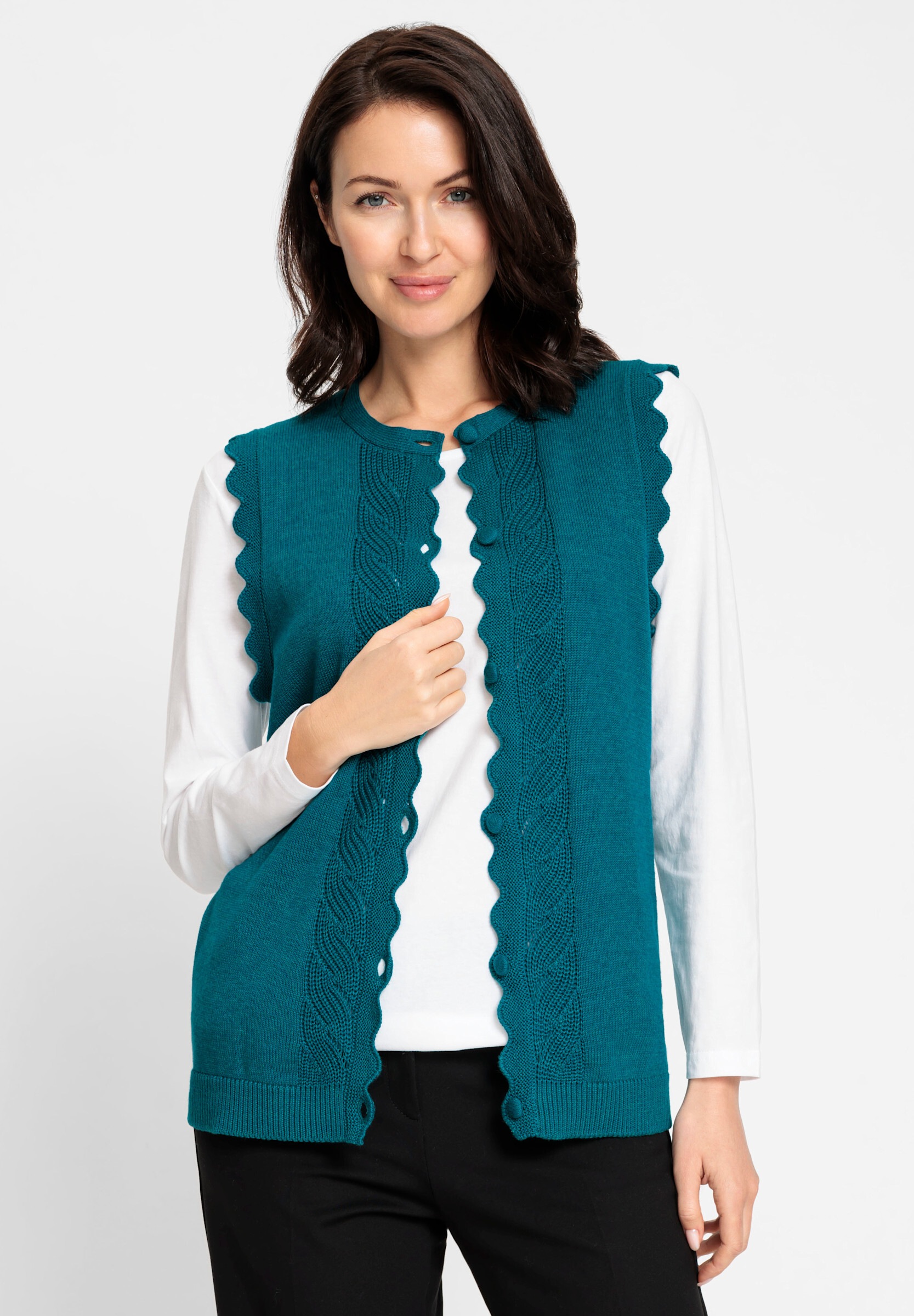 Witt Strickweste »Strickweste Strickweste mit stricküberzogenen Knöpfen«