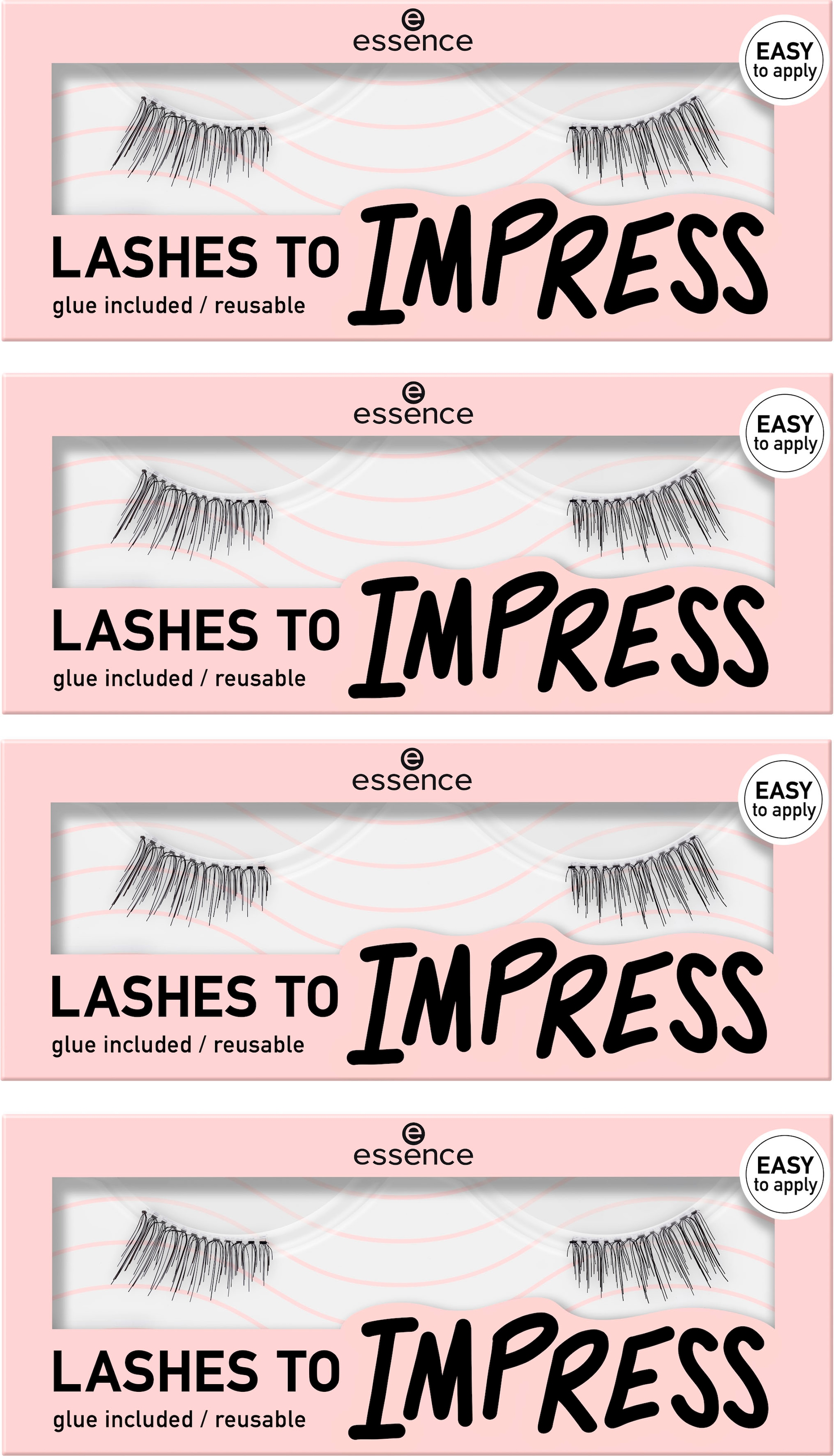 Essence Bandwimpern »essence LASHES TO IMPRESS 03«, (Packung, 4 tlg.), mit Volumeneffekt