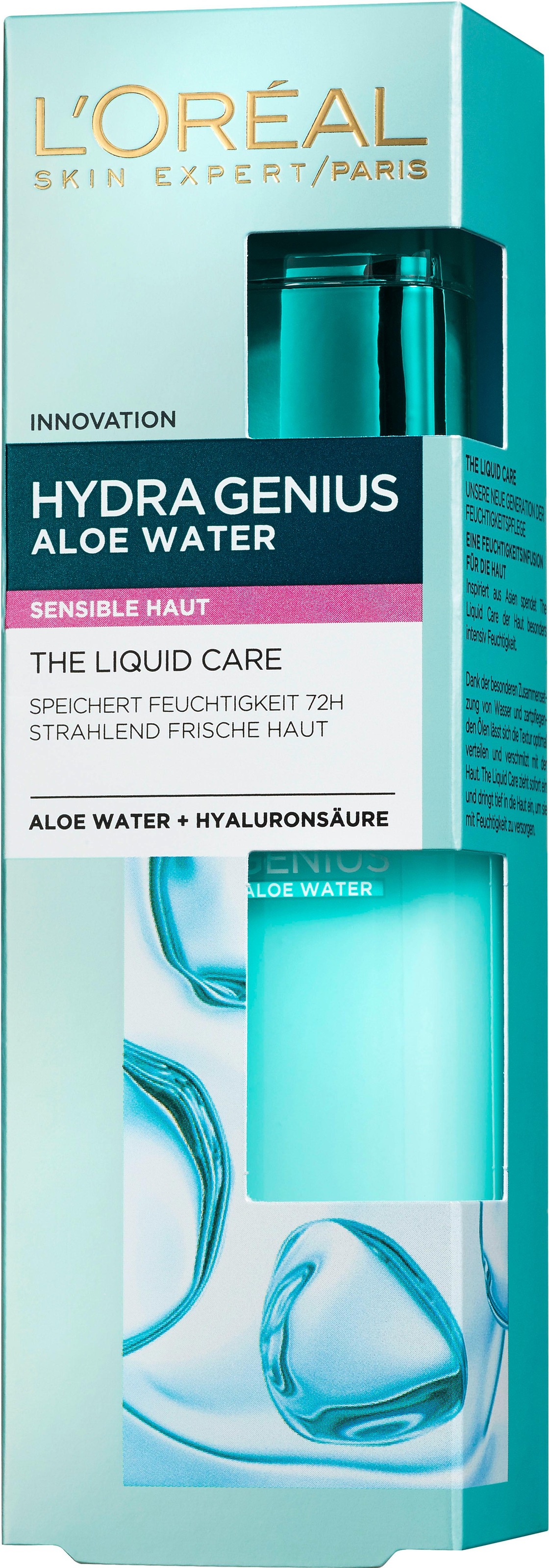 L'ORÉAL PARIS Gesichtsfluid »Hydra Genius Aloe Aqua«, für sensible Haut