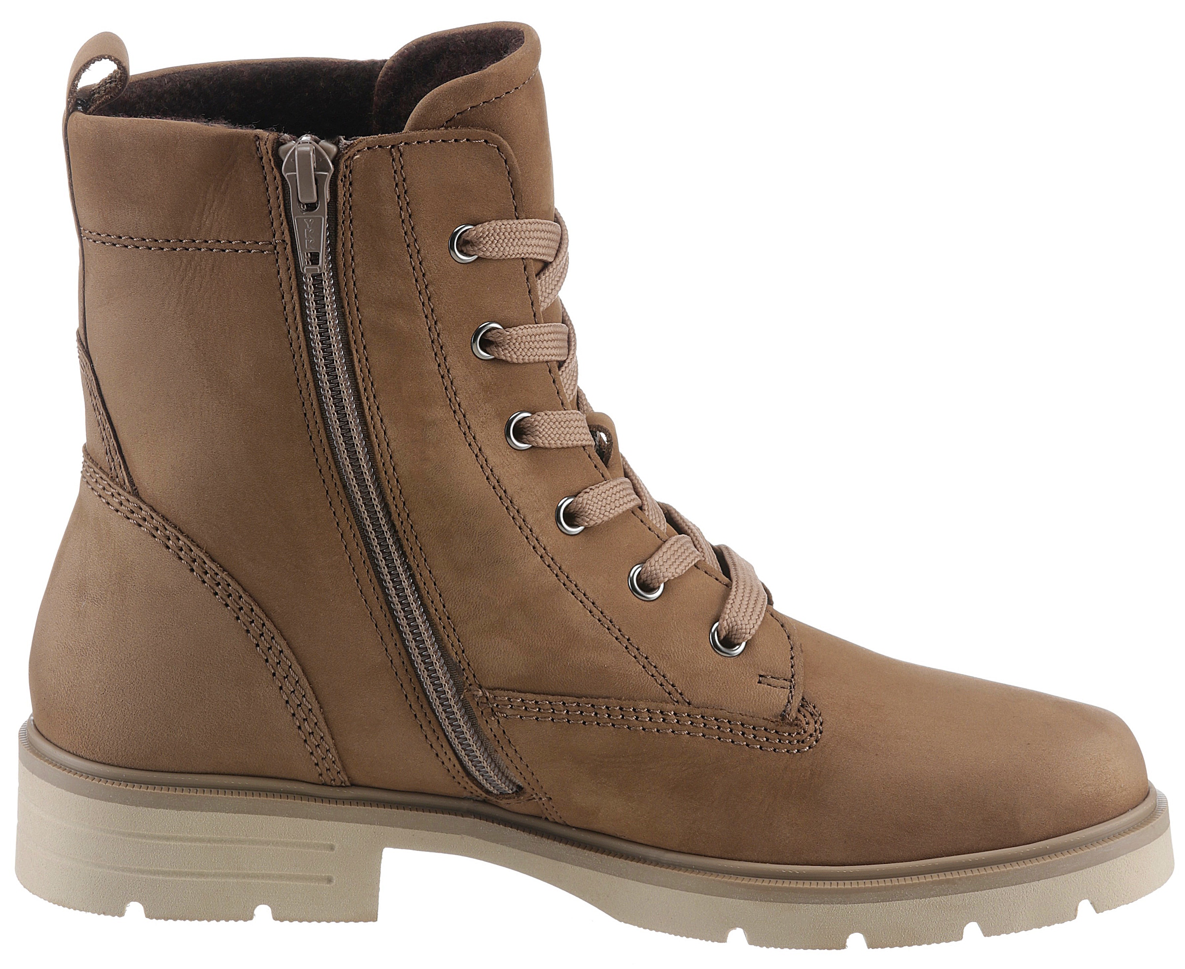 Gabor Schnürboots, Blockabsatz, Schnürstiefelette, praktischer Innenreißverschluss