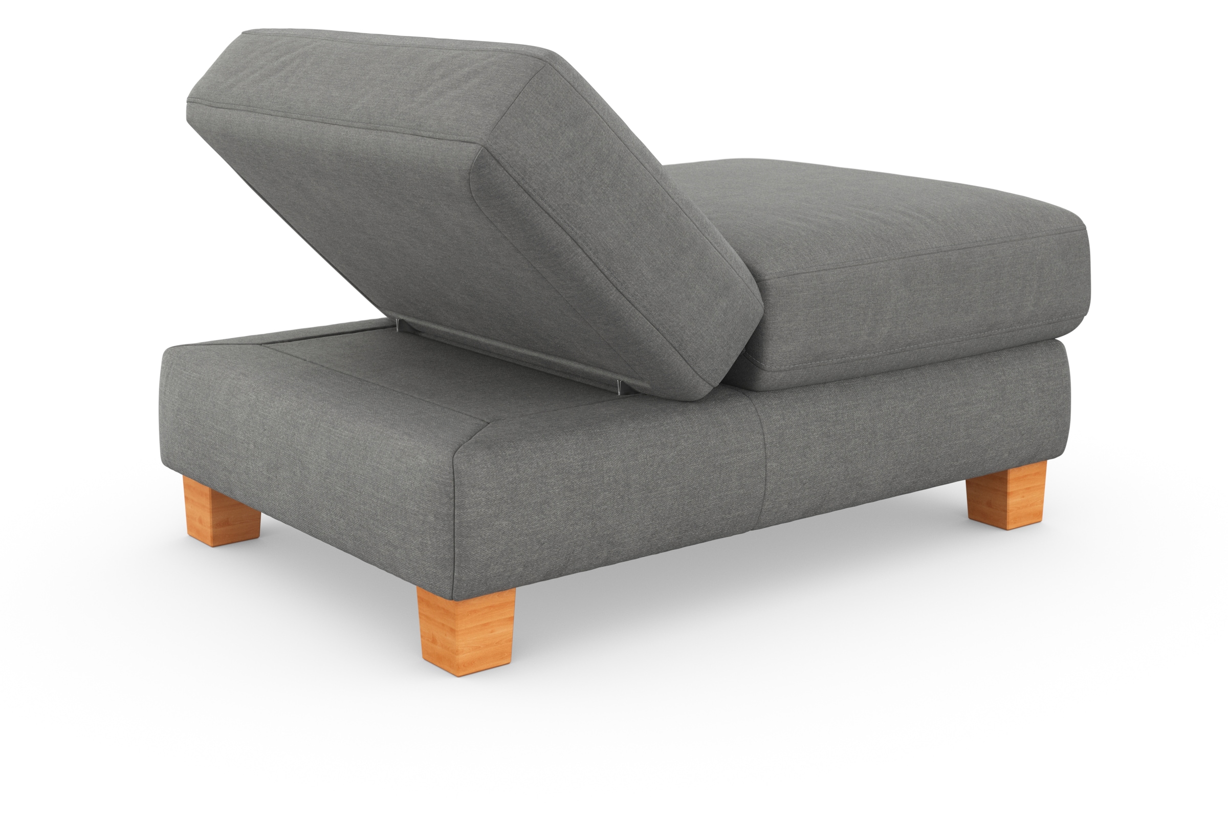 sit&more Polsterhocker »Dundee«, mit Klappfunktion, Federkern und hochwertigen Massivholzfüßen