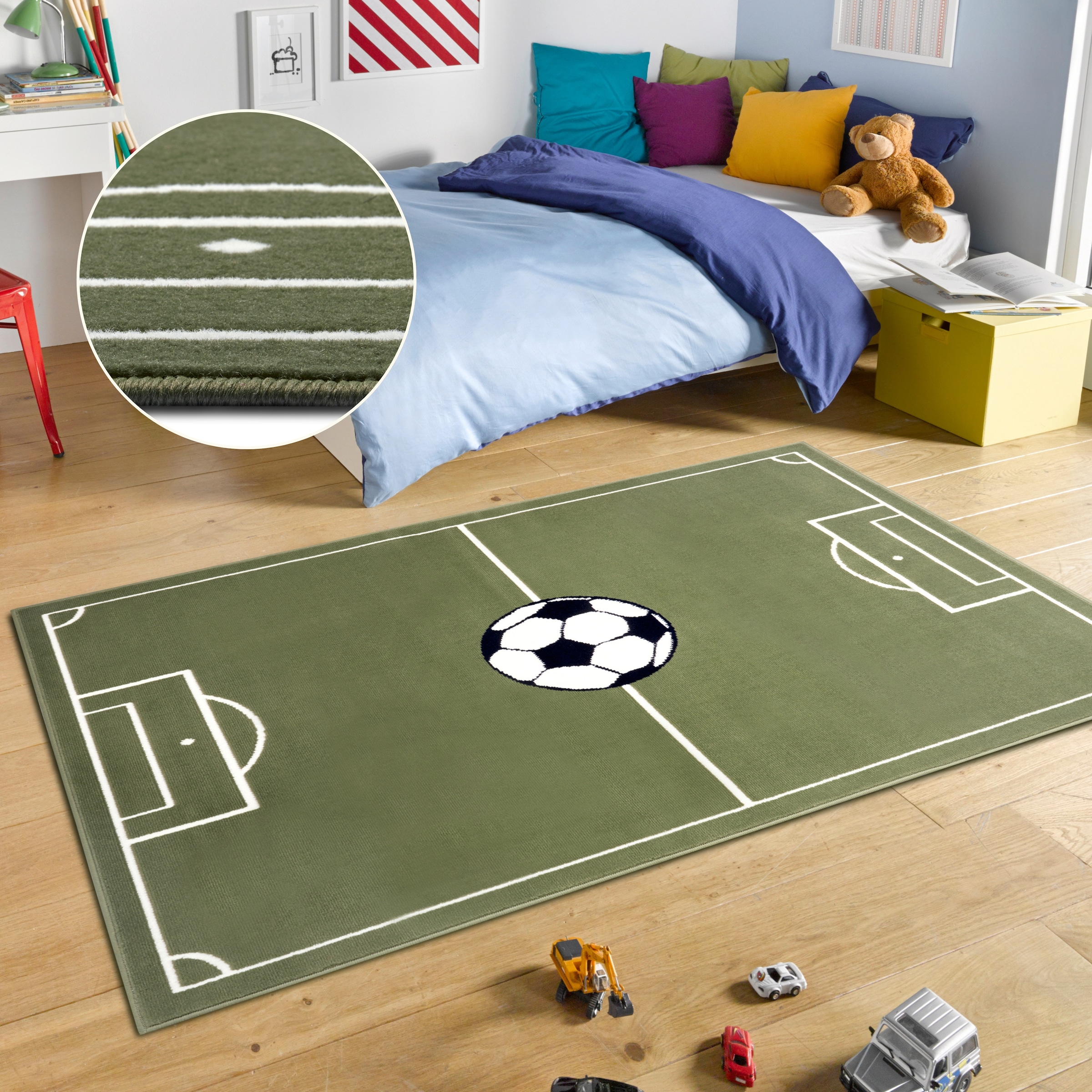 HANSE Home Teppich »Estadio« rechteckig 8 mm Höhe Kinderteppich, Spielteppich, Spielunterlage, Fußball, Kinderzimmer