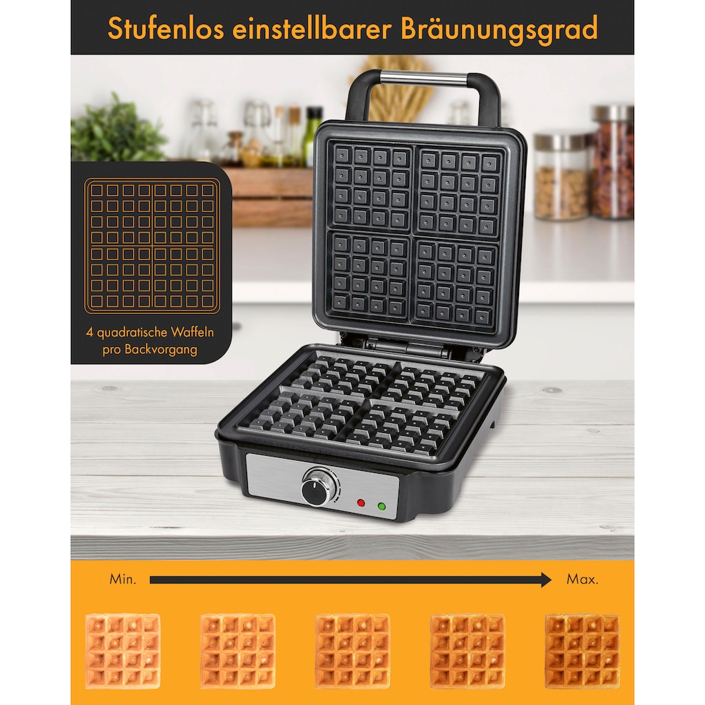 ProfiCook Waffeleisen »PC-WA 1241 inox«, 1200 W