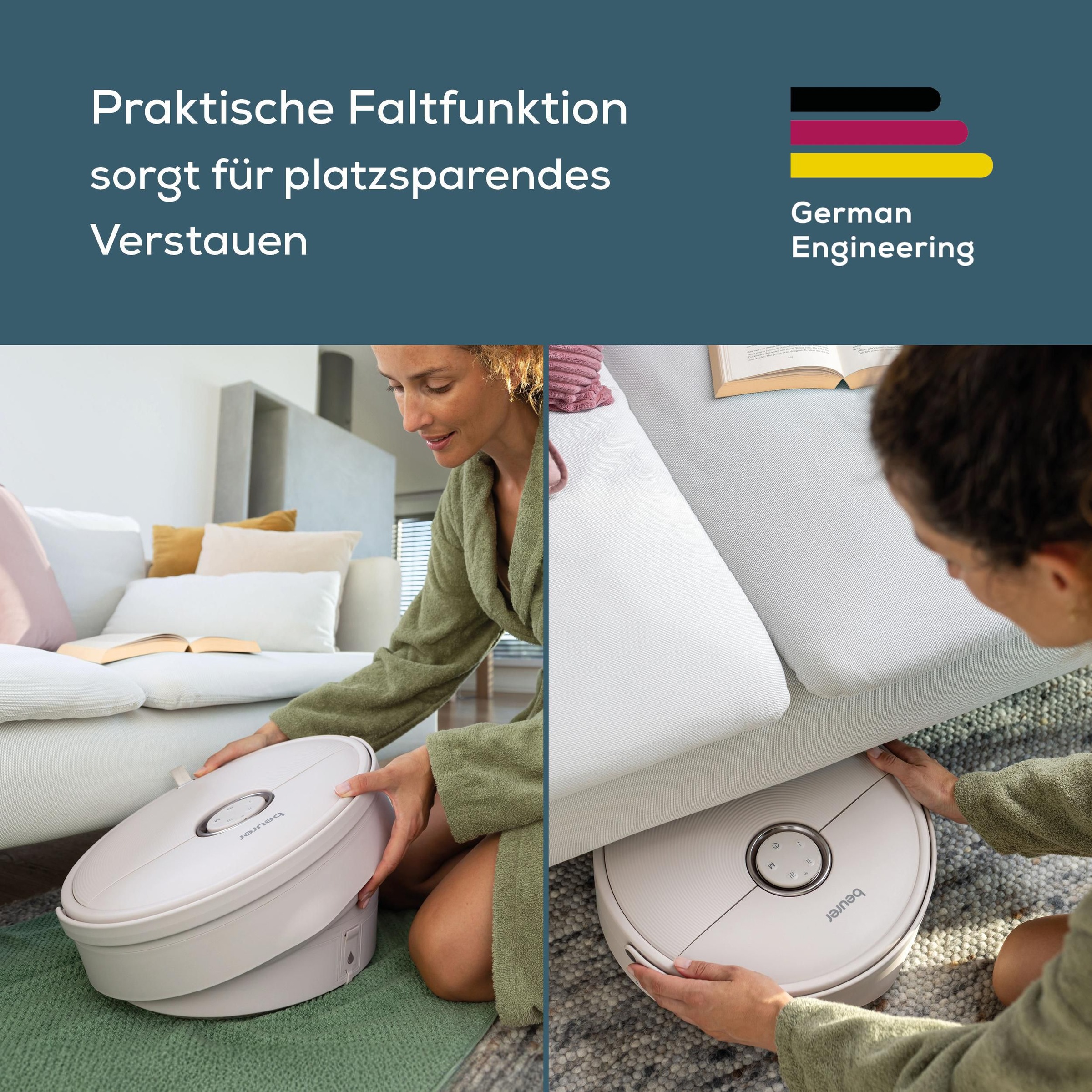 BEURER Fußbad »FB 55 Modernes Design mit Faltfunktion und 3 Temperaturstufen« Fußbad und Shiatsu-Massagegerät in einem