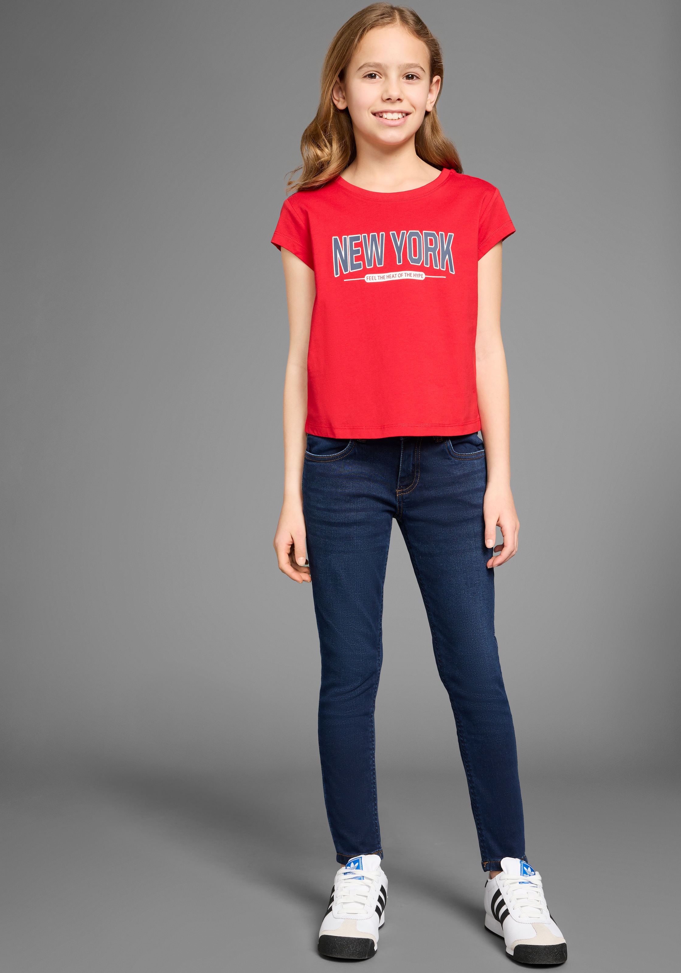 KIDSWORLD T-Shirt »New York - Print«, Kurzarm, gerade Passform, mit stylischem Druck