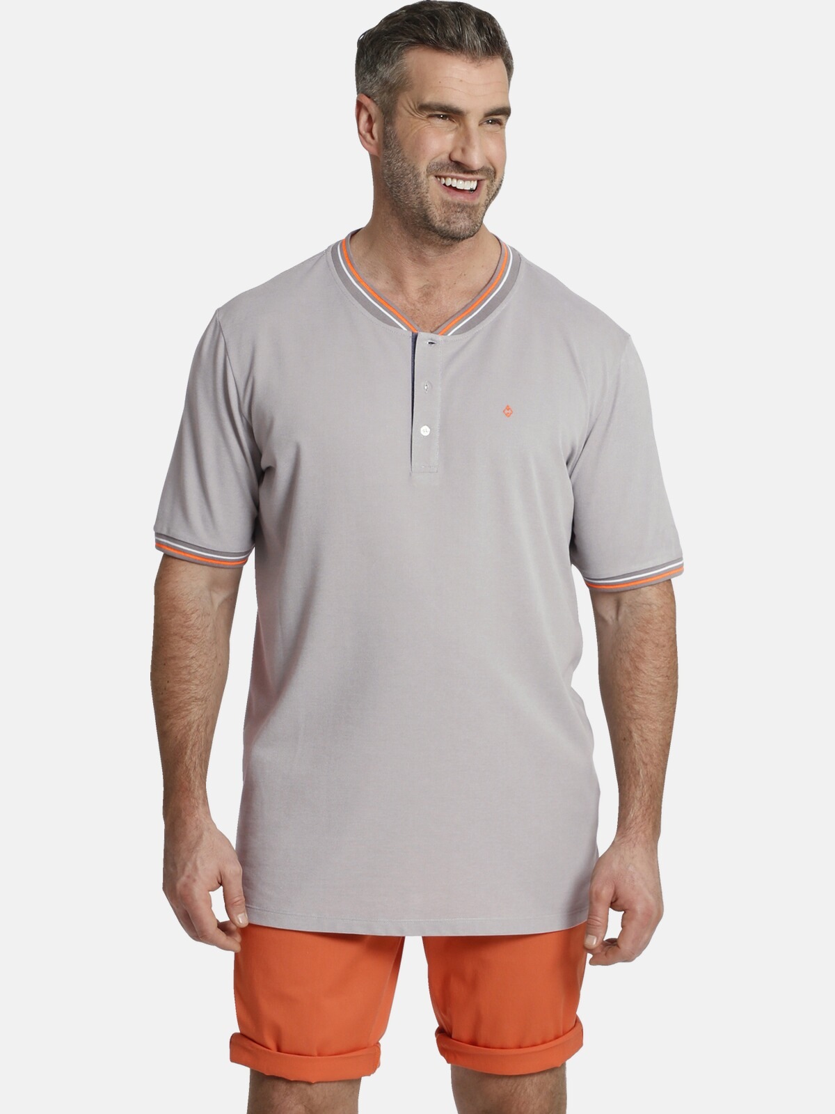 Charles Colby T-Shirt »EARL MAROON«, im Serafino-Stil, Comfort Fit
