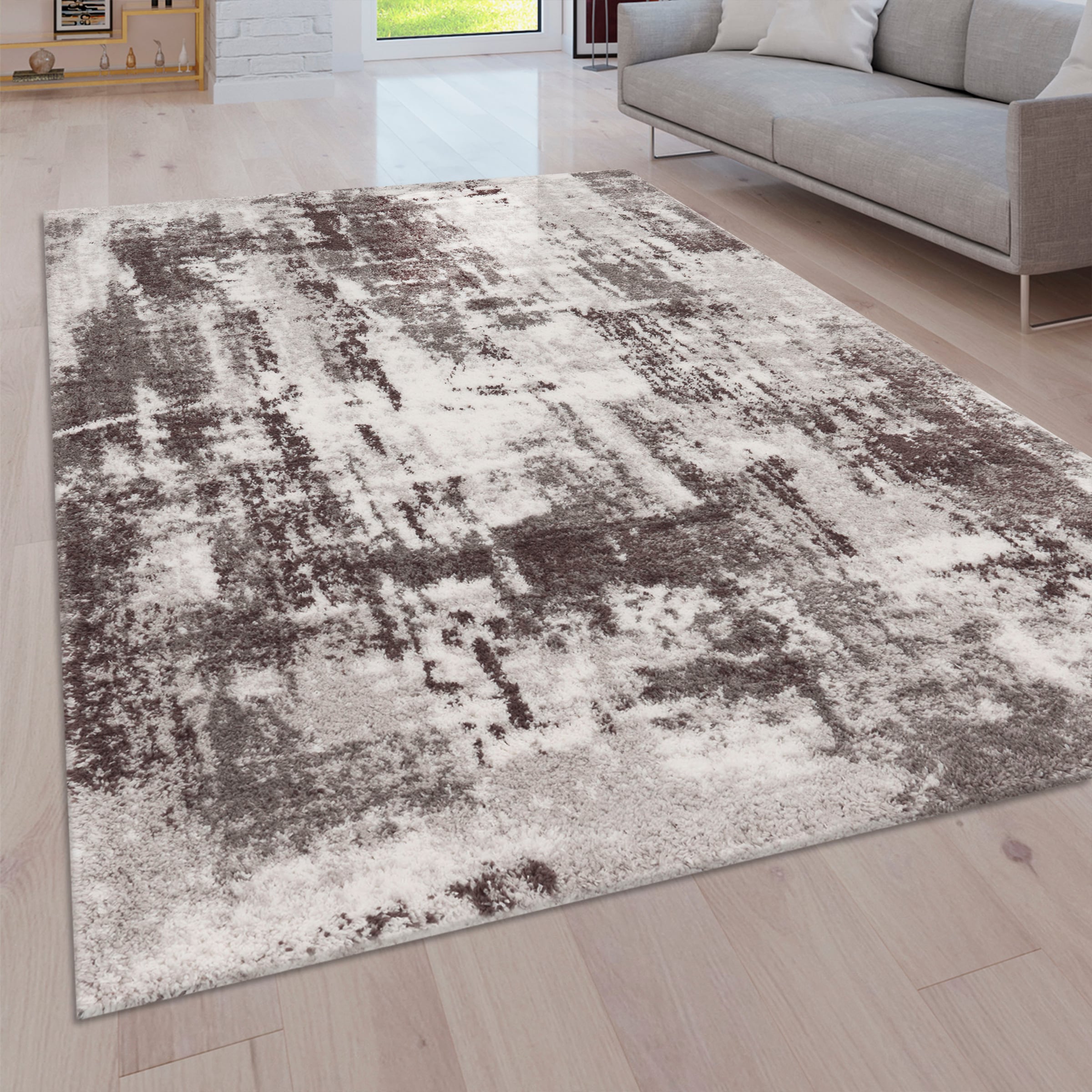 Paco Home Hochflor-Teppich »Padua 623«, rechteckig, 34 mm Höhe, Kurzflor, modernes Design, sehr weicher Flor