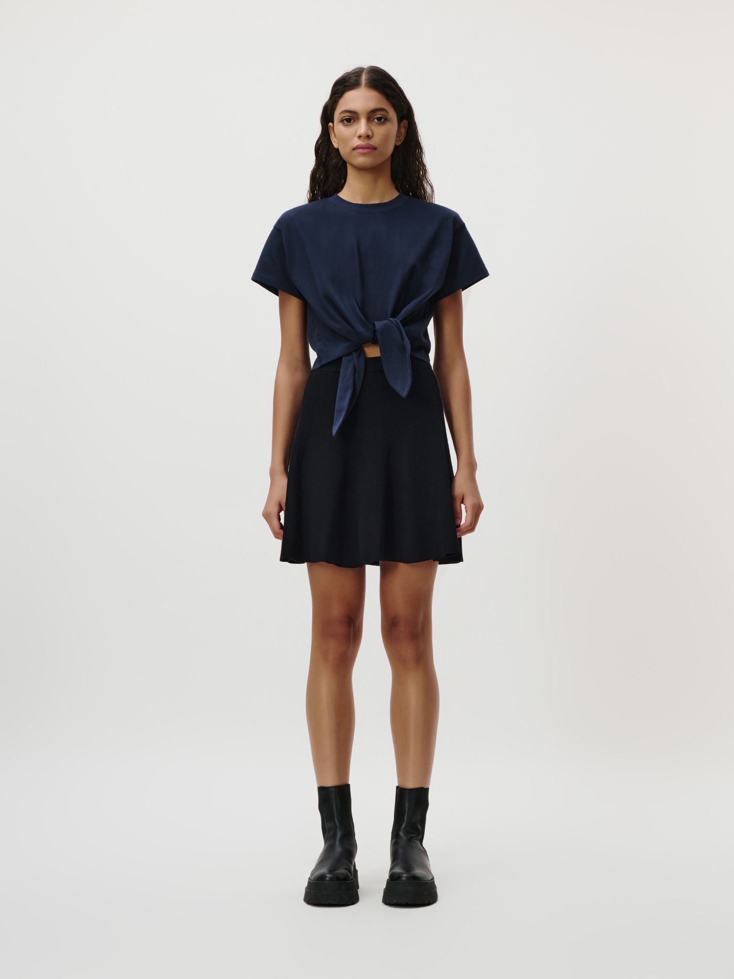 LeGer T-Shirt »Tessy, LeGer by Lena Gercke« mit Knoten-Detail, cropped