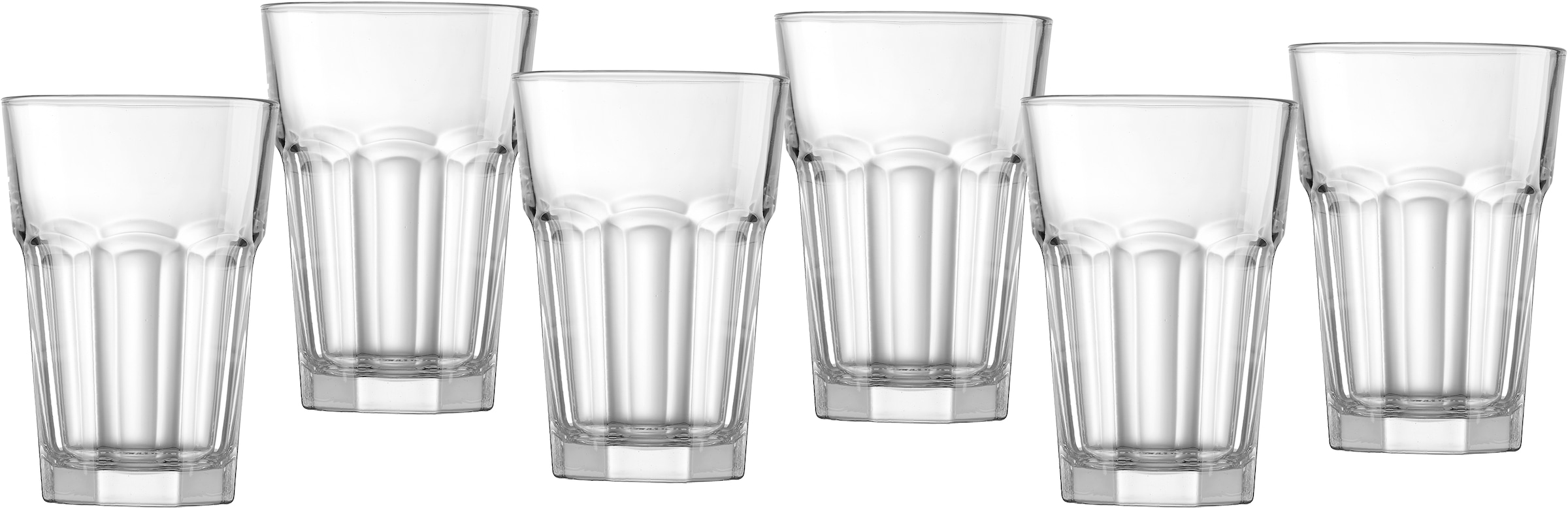 Ritzenhoff & Breker Gläser-Set »Riad«, (Set, 6 tlg., Das Set besteht aus 6 Longdrinkgläsern), Facetten-Optik, 6-teilig