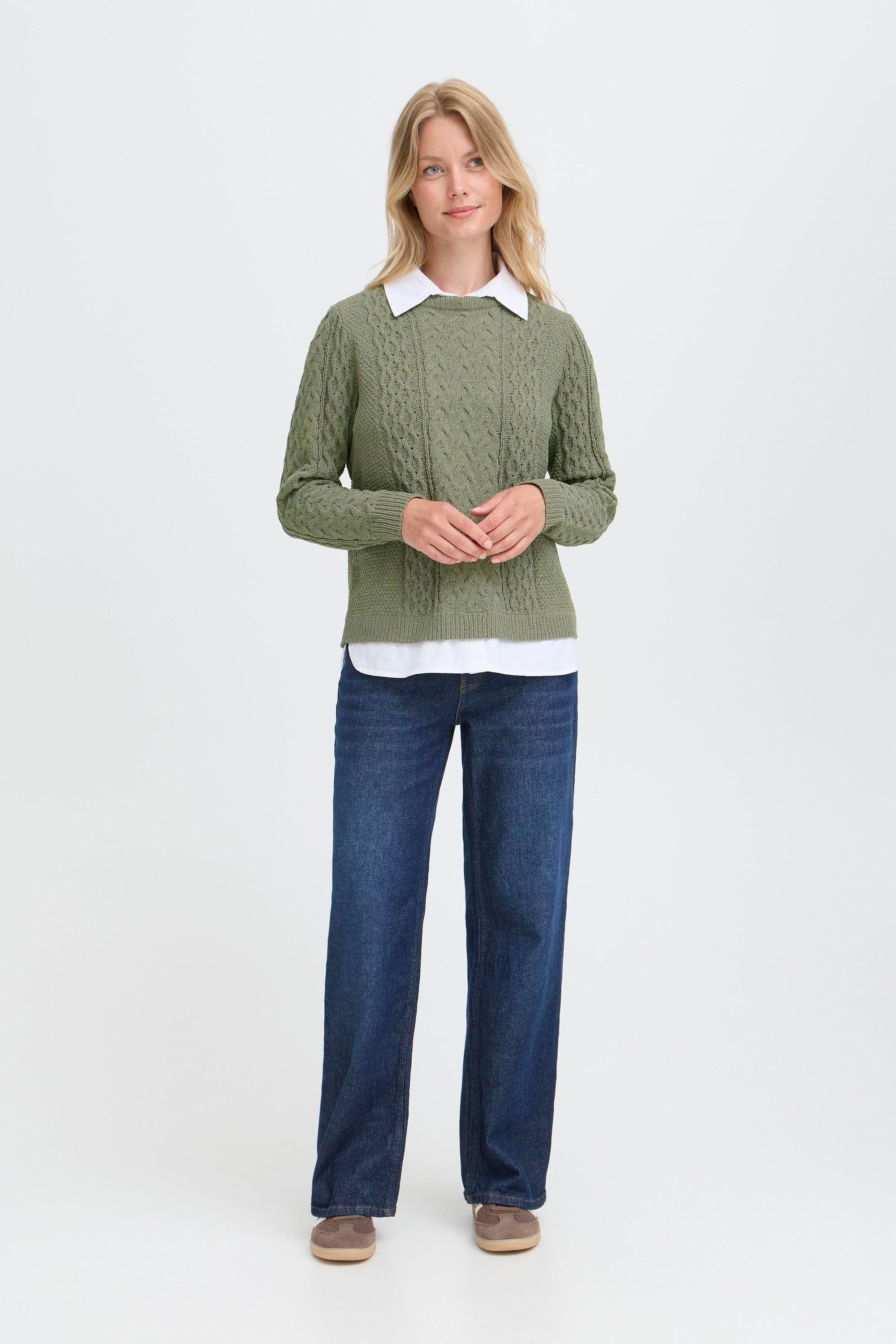 OXMO Strickfleece-Pullover »Strickpullover OXFSANVI PU 1«