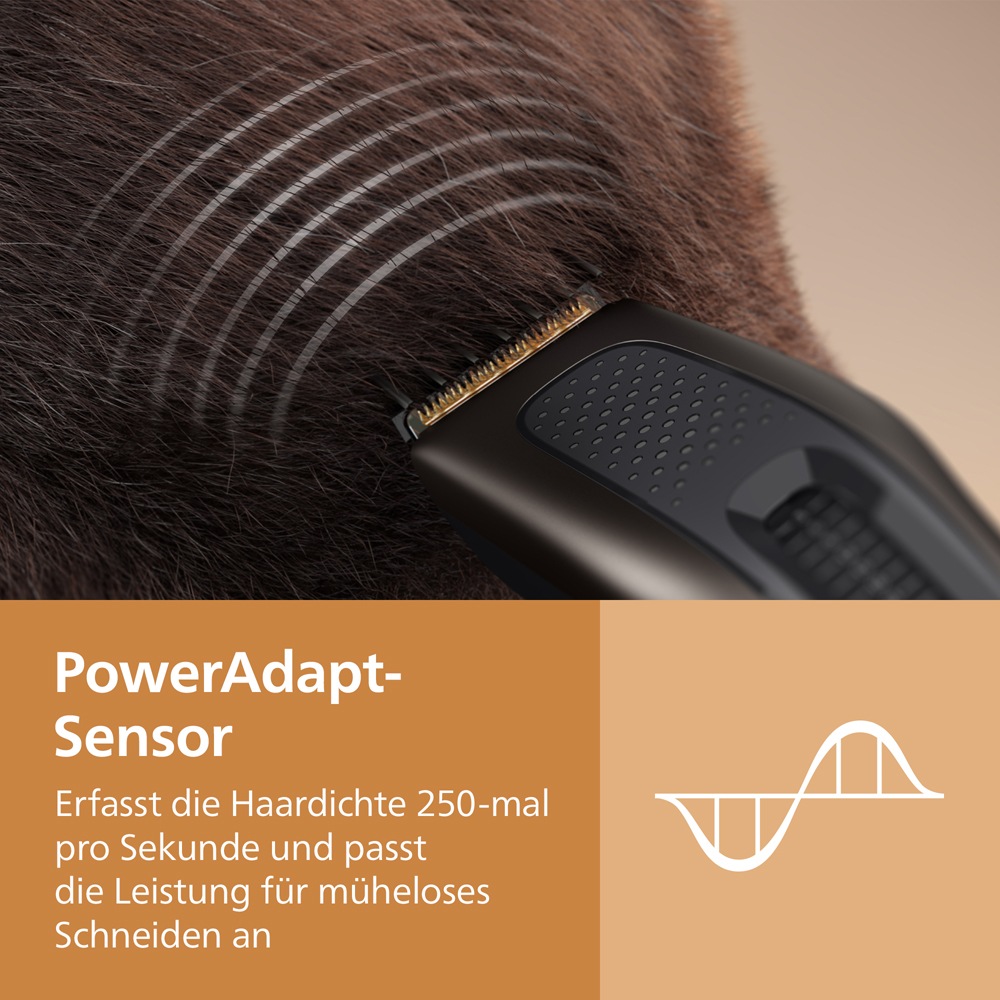 Philips Haarschneider »Serie 7000 HC7722/15« 3 Aufsätze 28 Längeneinstellungen, Turbo Modus und PowerAdapt Sensor