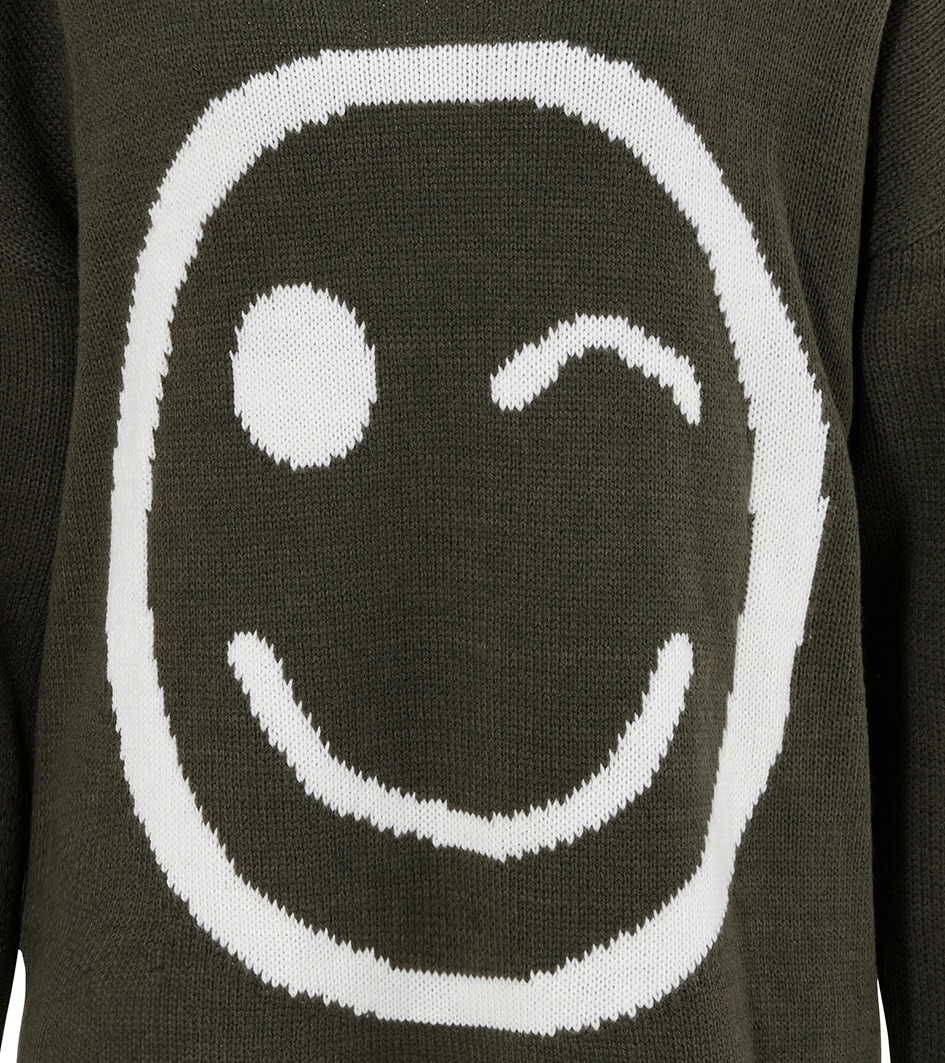 Aniston CASUAL Strickpullover, mit eingestricktem Smiley