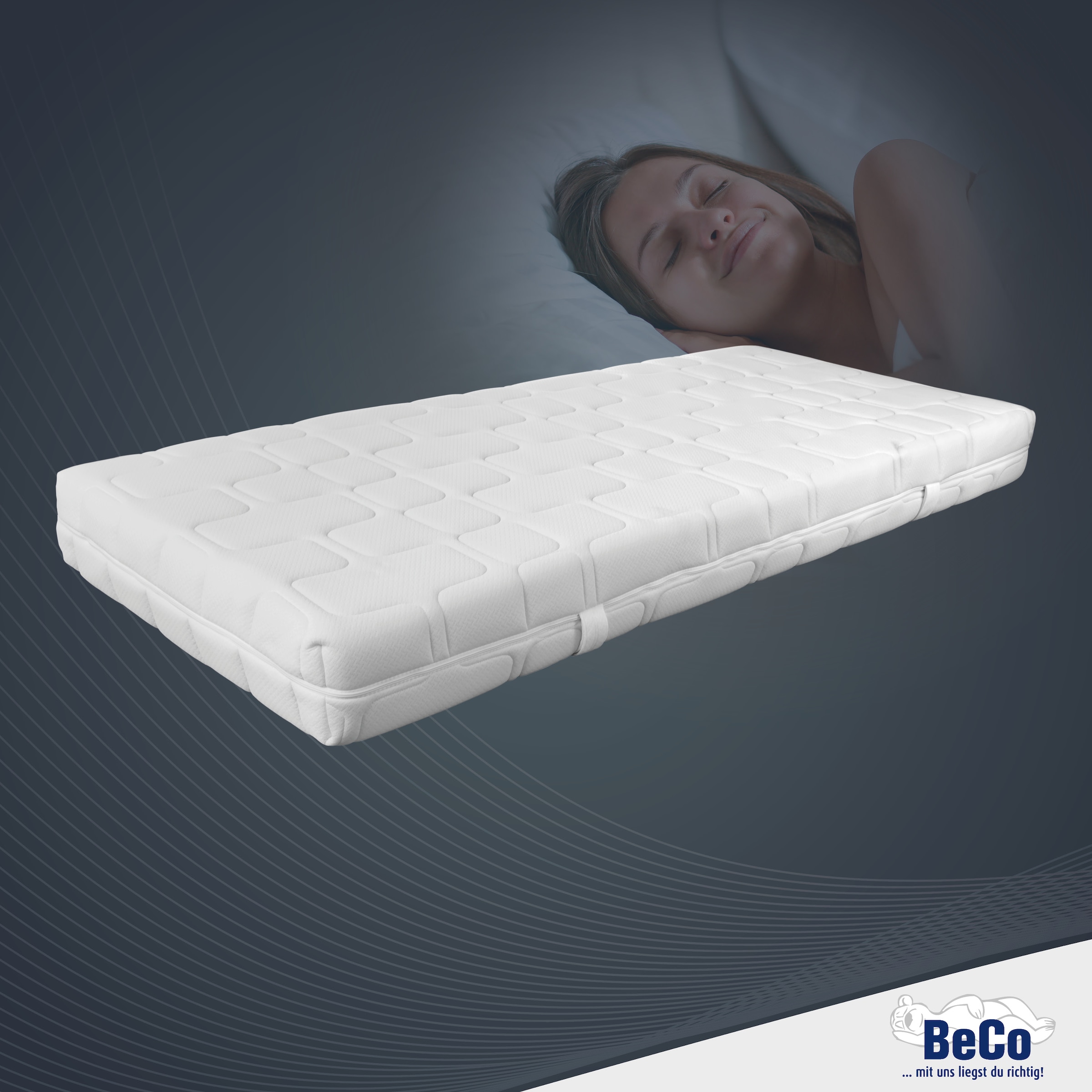 Beco Gelschaummatratze »GUMO, 7 Zonen Matratze 90x200,140x200 und mehr, weiche & feste Seite« 20 cm hoch 1 Stk. tlg. druckentlastende Gelschaumauflage,atmungsaktiv, Partner-/Wendematratze
