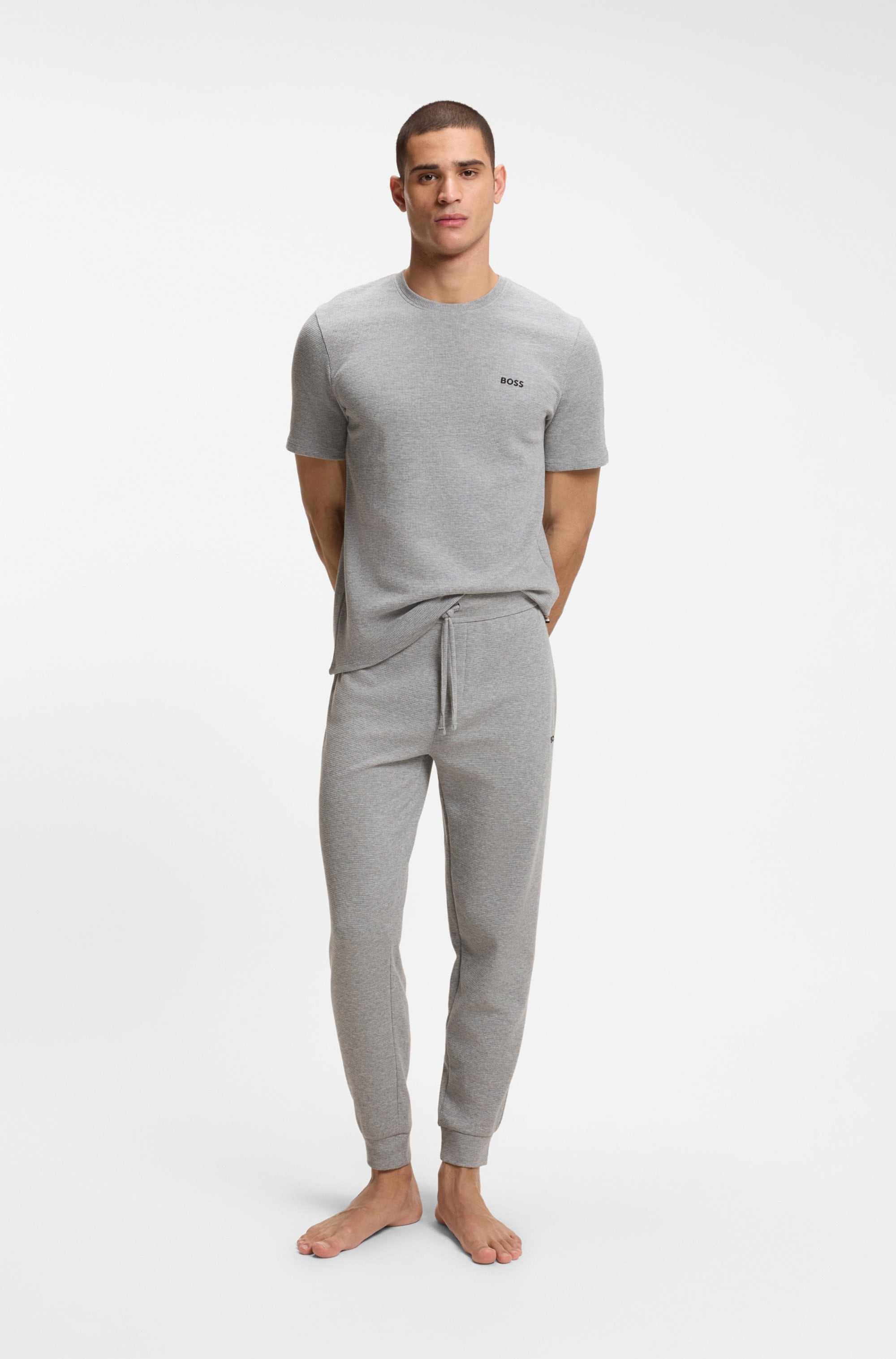 BOSS Pyjamahose »Waffle Pants Cuf«