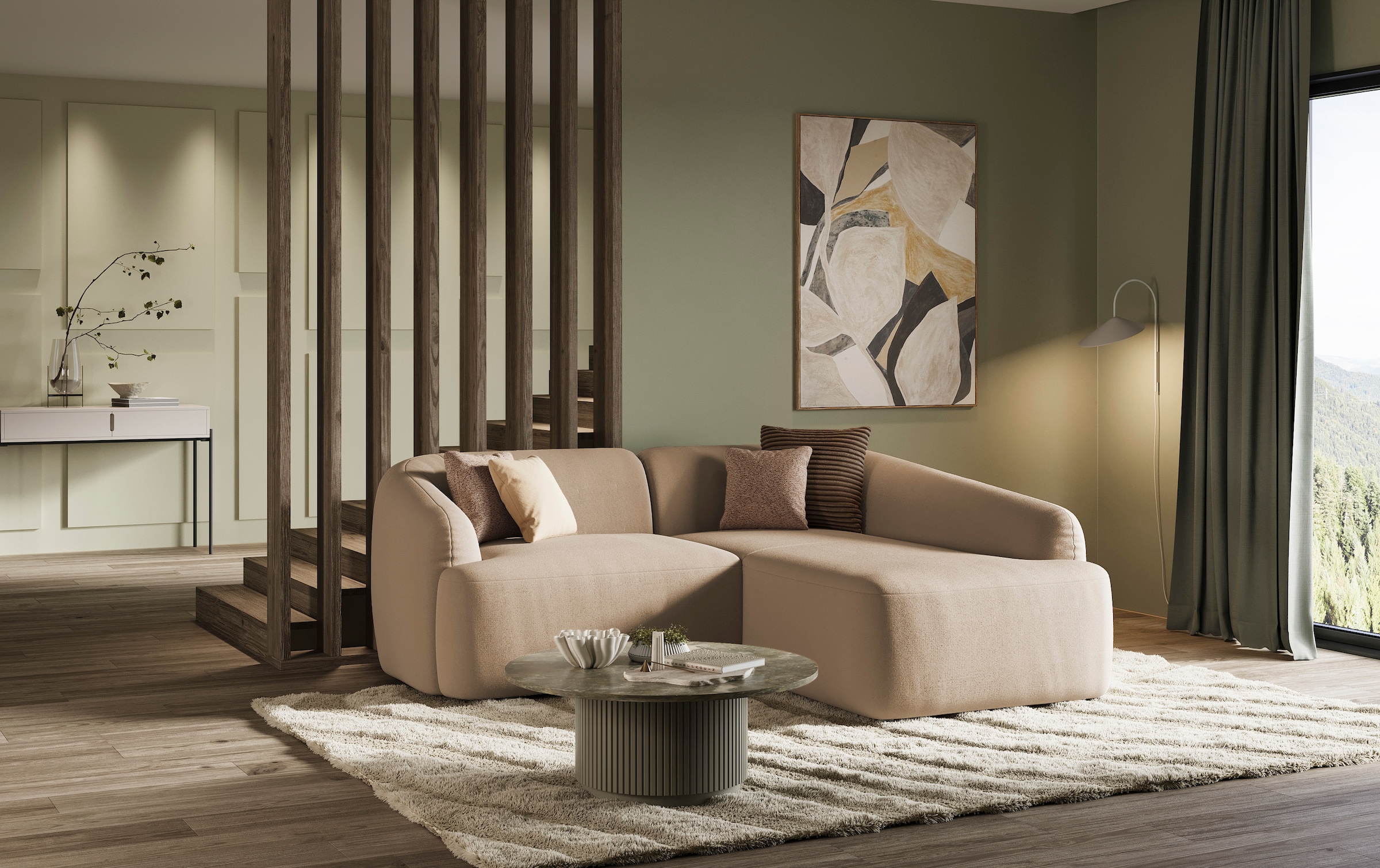 INOSIGN Ecksofa »Nergal, Einzelsofa oder L-Form«, Modernes Design, schlichte Optik, stilvoller Blickfang im Wohnzimmer