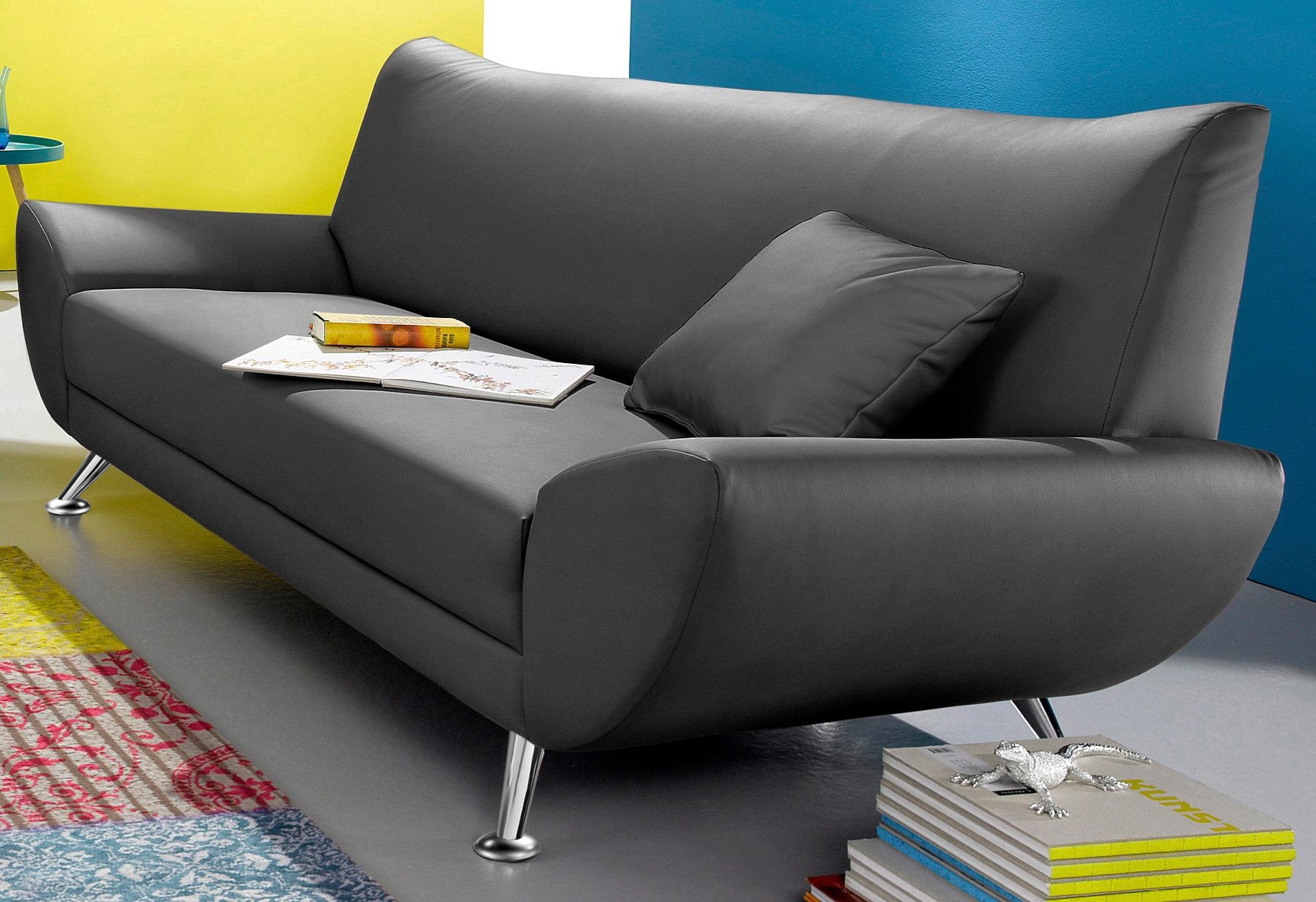 Home affaire 3-Sitzer »Saltare elegant & komfortabel, toller Designfuß, bequem, Breite 205cm«