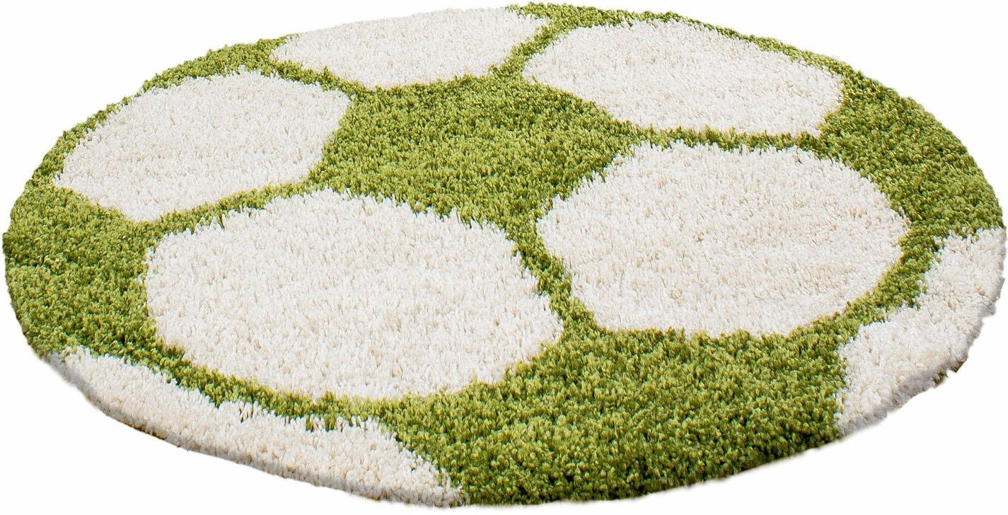 Ayyildiz Teppiche Kinderteppich »Fun 6001«, rund, 30 mm Höhe, Fußball Design