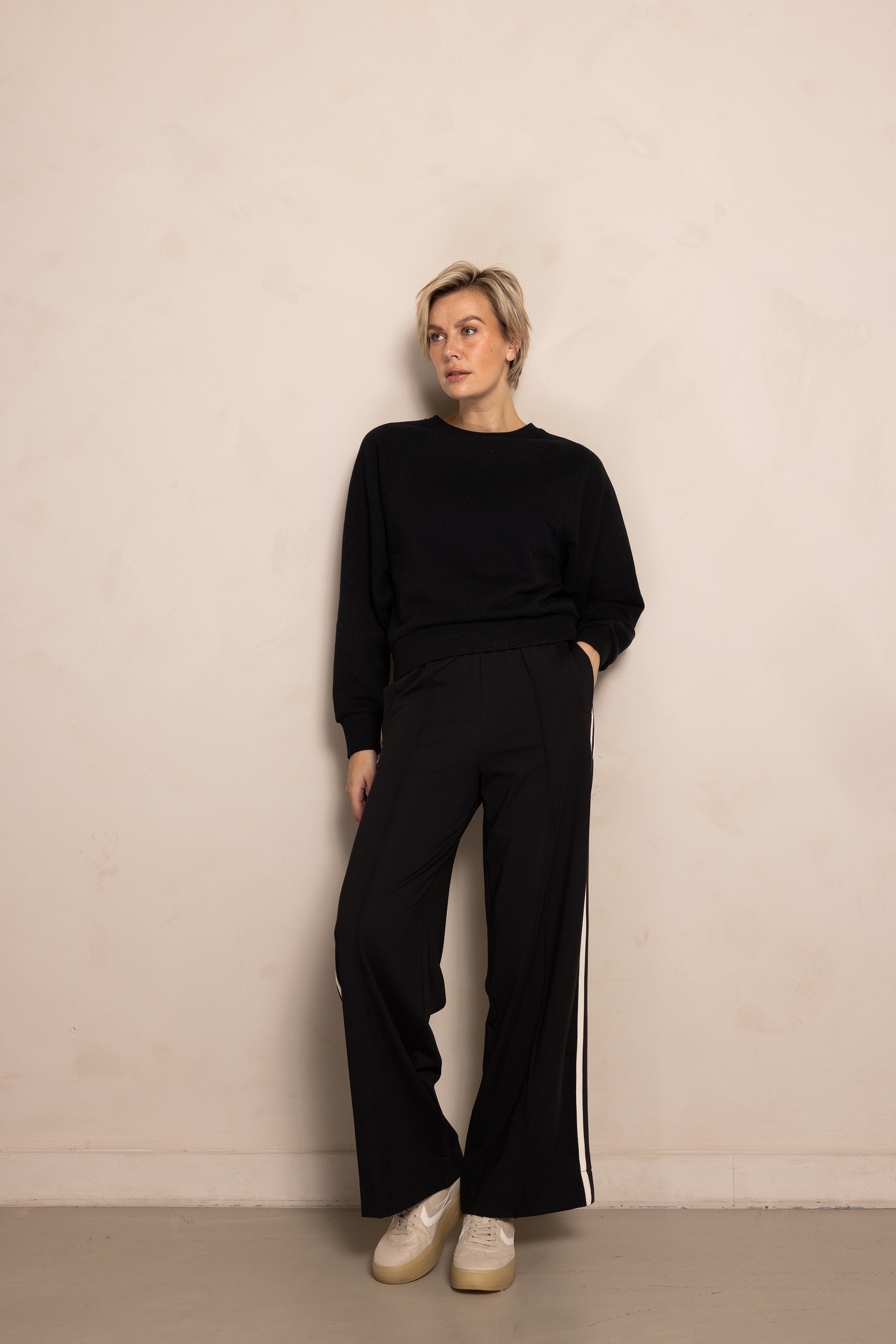 Zhrill Jerseyhose »DEENA«, Wide Leg, Galonstreifen