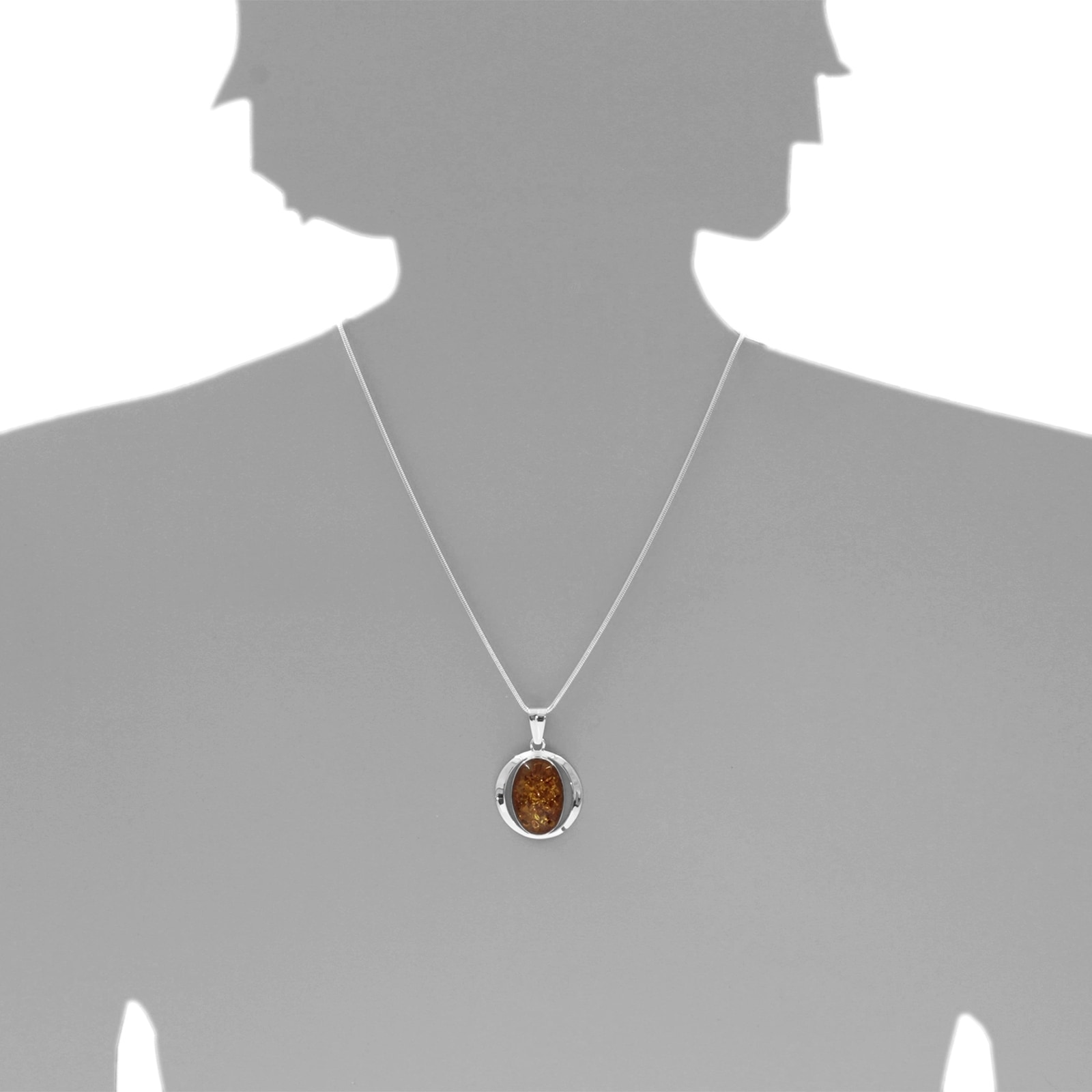 OSTSEE-SCHMUCK Kette mit Anhänger »- Hanna - Silber 925/000 - Bernstein«