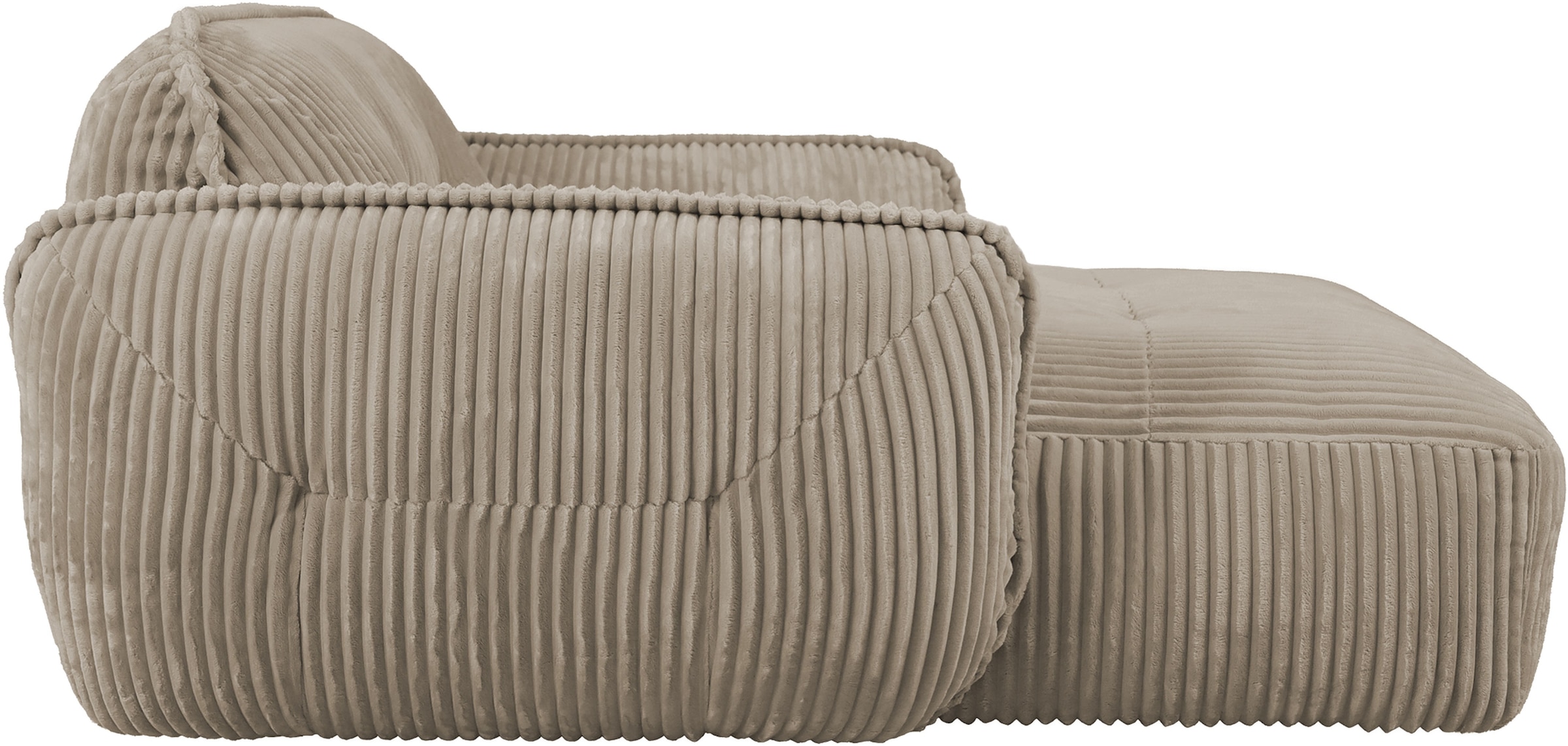 TRENDMANUFAKTUR Chaiselongue »Be Fluffy, mit Rundumbezug, Loveseat mit moderner breiter Kedernaht« mit softem Sitzkomfort, in hochwertigem Breitcord mit weicher Haptik