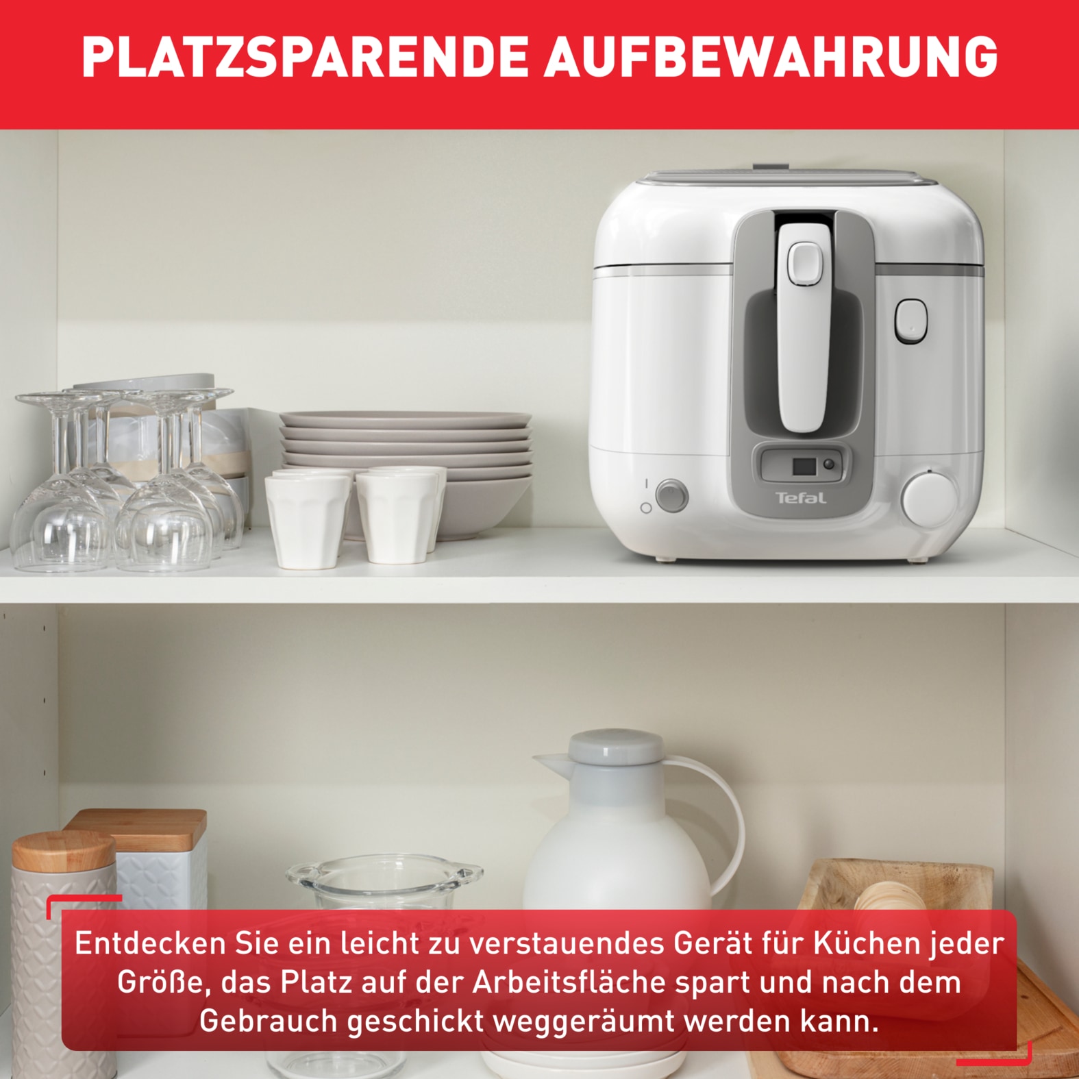 Tefal Fritteuse »FR3141 Super Uno«, 1800 W, Fassungsvermögen 2,2 l, einstellbarer Thermostat, leichte Anwendung & Reiningung, FR3141