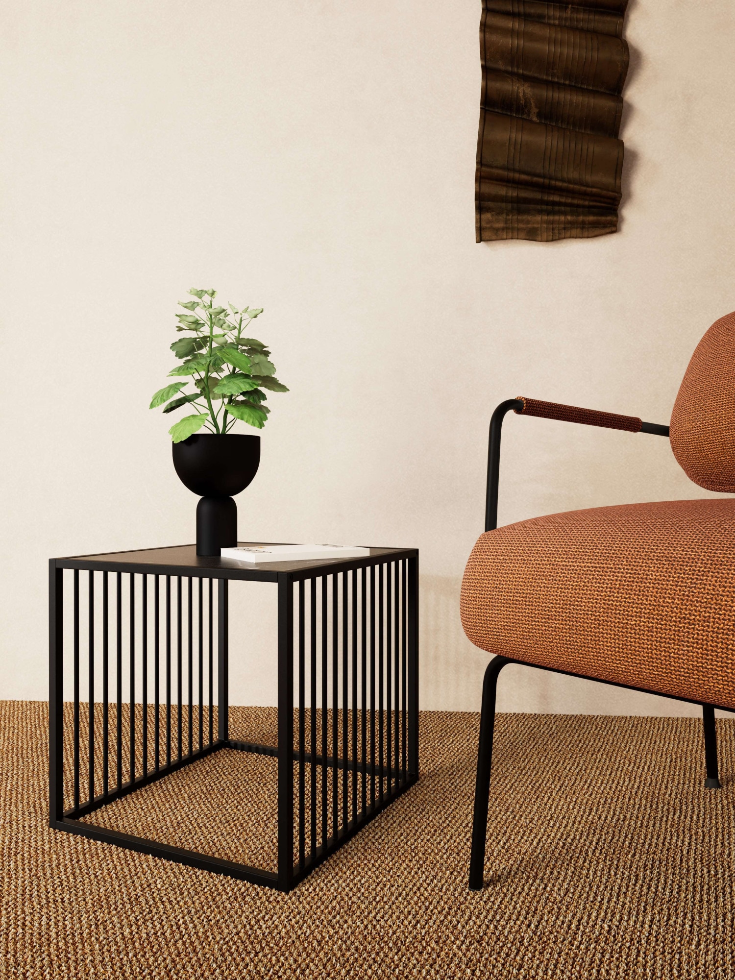 ACTONA GROUP Beistelltisch »Kaffeetisch, Beistelltisch« Ecktisch, Tischplatte Izmir schwarz, Maße 40x40x40cm