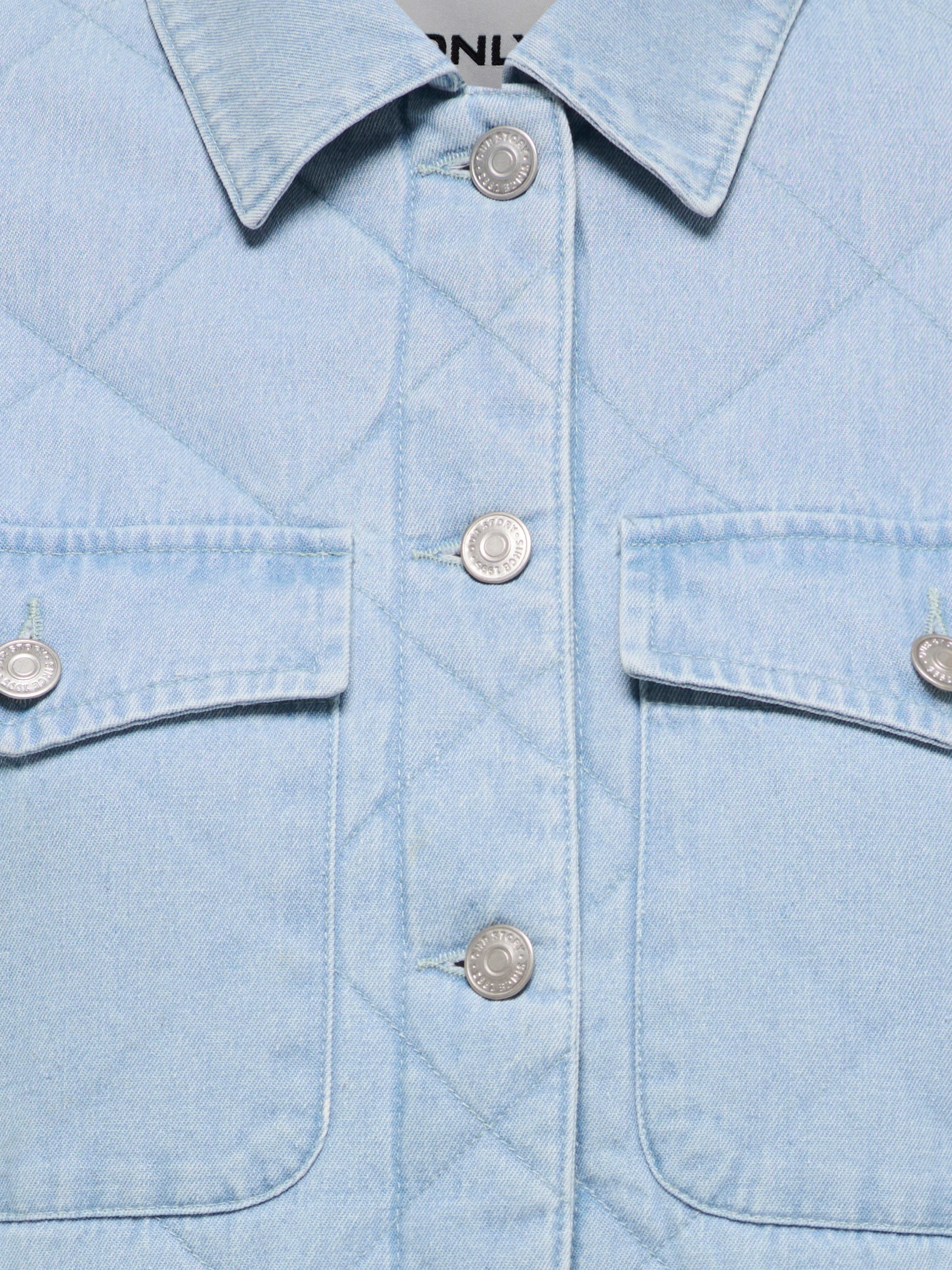 ONLY Kurzjacke »ONLMIST WASHED QUILT JACKET CC OTW« im Denim Look mit gesteppter Optik
