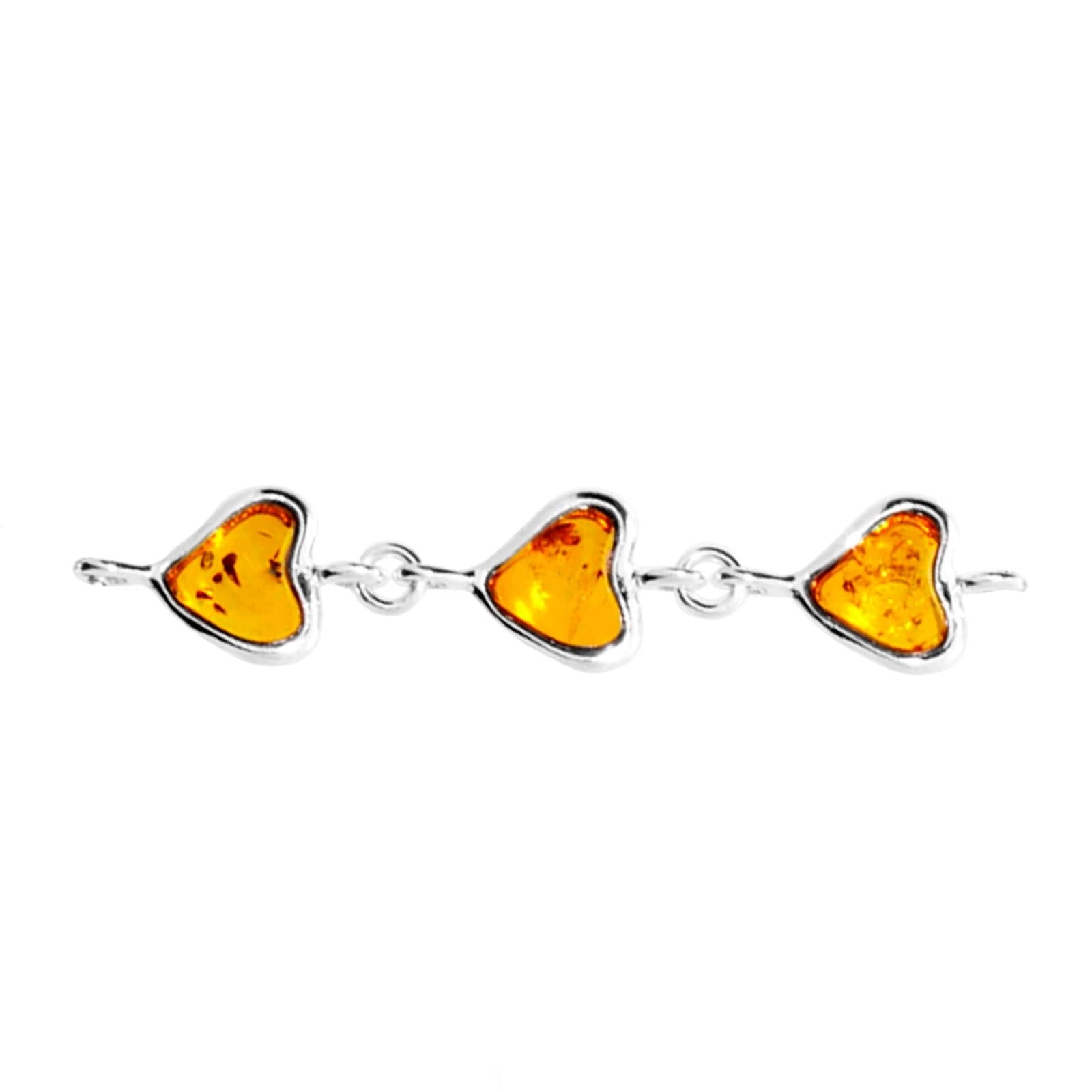 OSTSEE-SCHMUCK Armband »- Herz - Silber 925/000 - Bernstein«