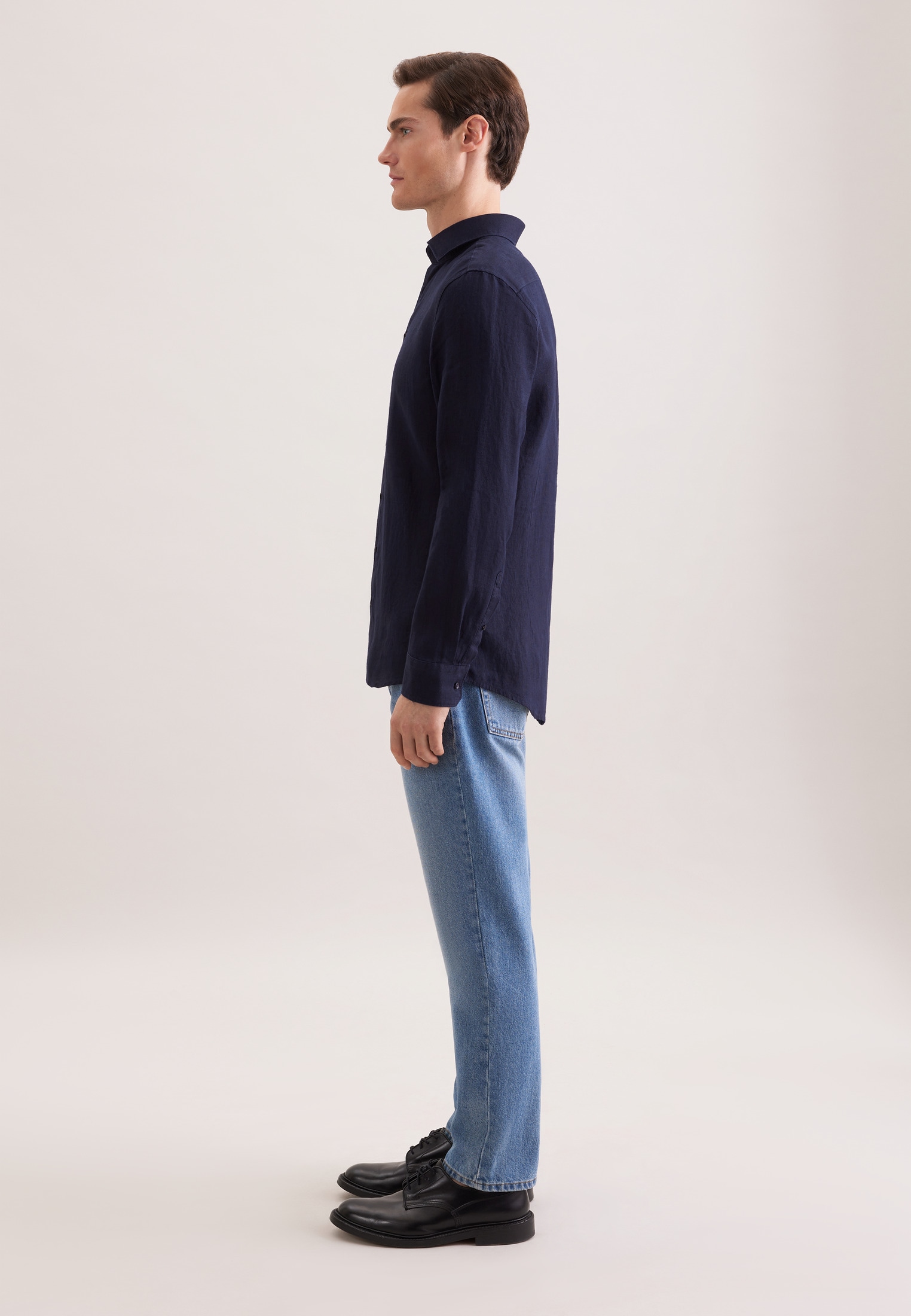 seidensticker Leinenhemd »Schwarze Rose« Slim 1/1 Kentkragen Uni