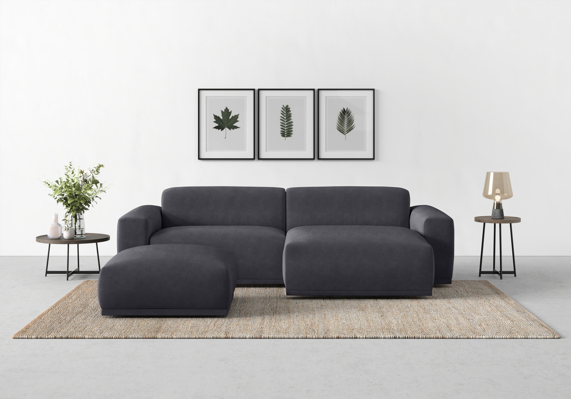 TRENDMANUFAKTUR Ecksofa »Braga, mit hochwertigem Kaltschaum, L-Form, in Cord erhältlich«, (2 St.), modernes Sofa, Couch mit hohem Sitzkomfort, 255/72/160 cm (B/H/T)
