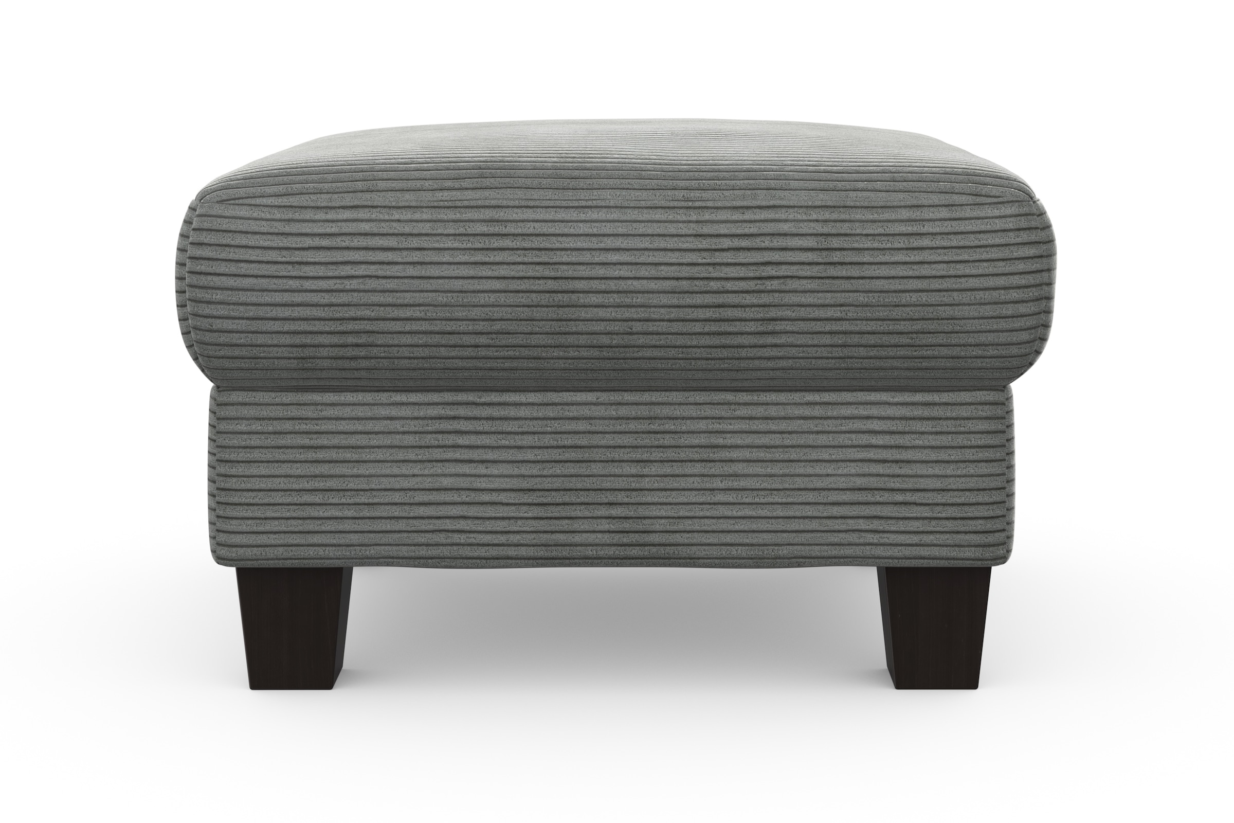 Home affaire Polsterhocker »Summer« inkl. Stauraum, Cord-Bezug, wengefarbene Holzfüße