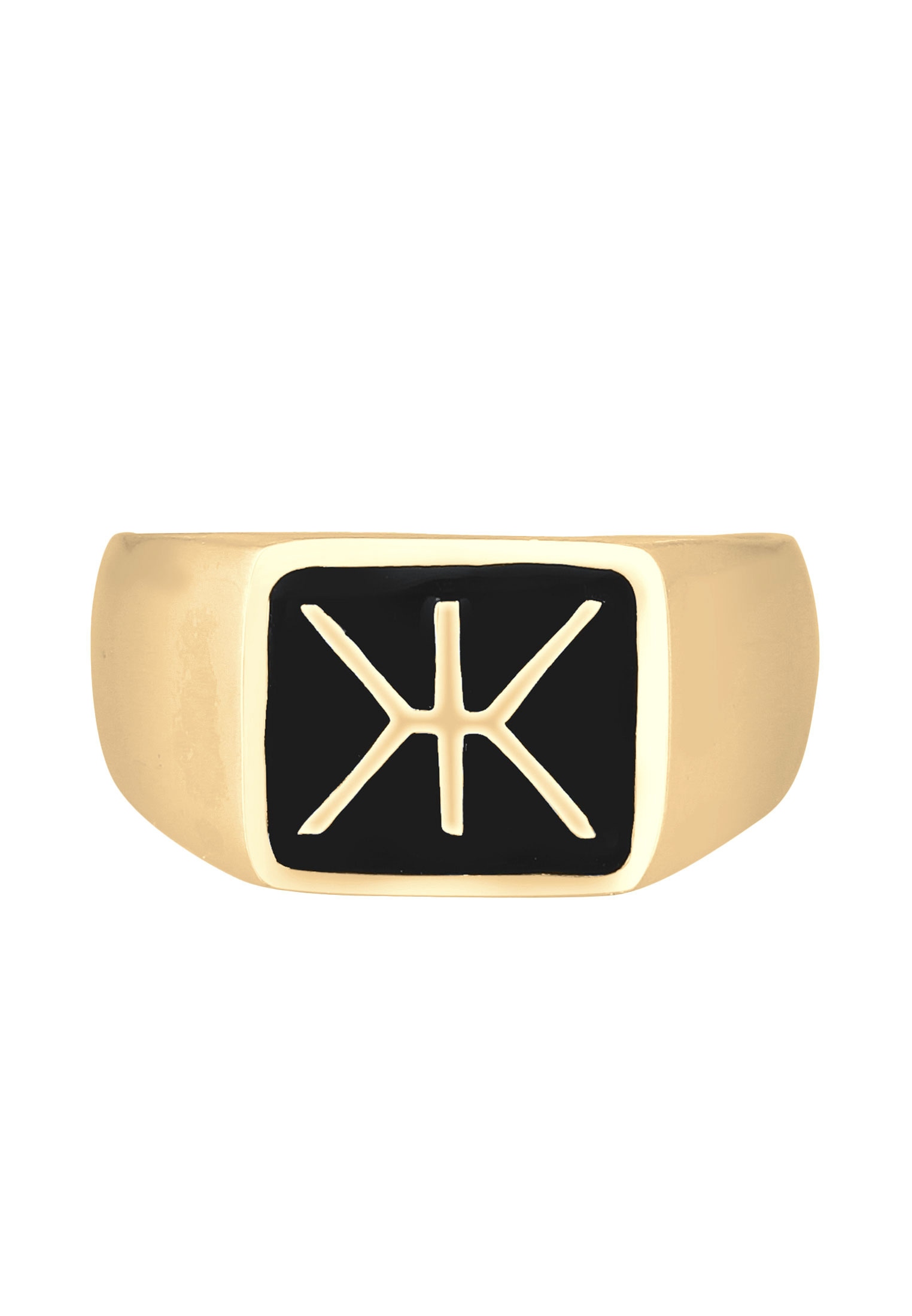 Kuzzoi Siegelring »Ring Herren Siegelring Emaille Logo Basic 925 Silber«