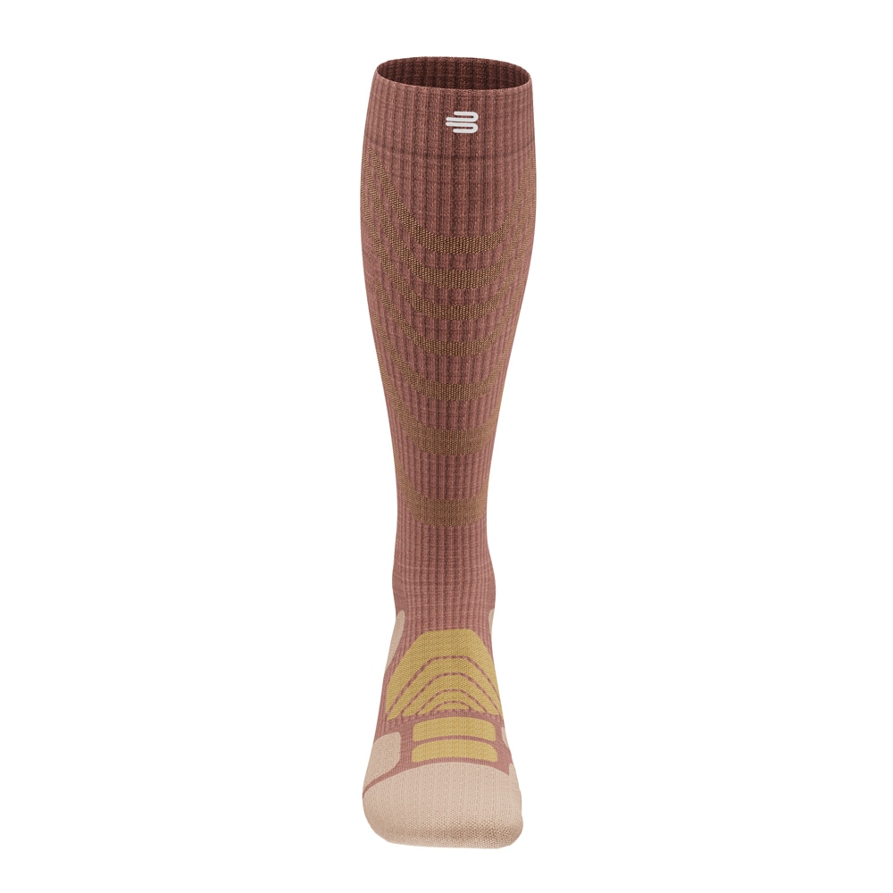 Bauerfeind Sportsocken »OUTDOOR MERINO COMPRESSION SOCKS« für Wandern, mit Kompressionszonen, mit Aussparung an Achillessehne