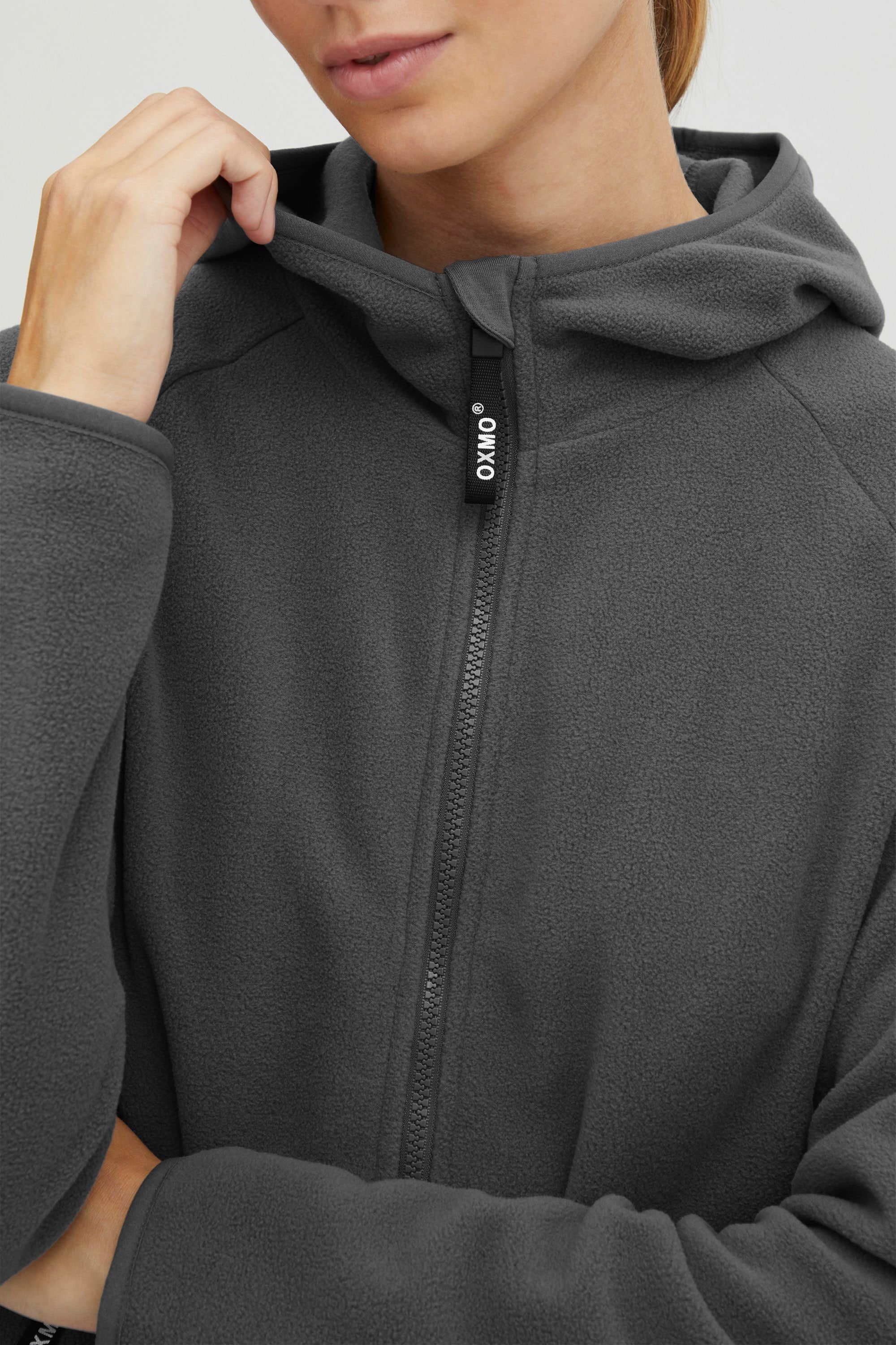 OXMO Fleecejacke »Fleecejacke OXFinja«, mit Kapuze