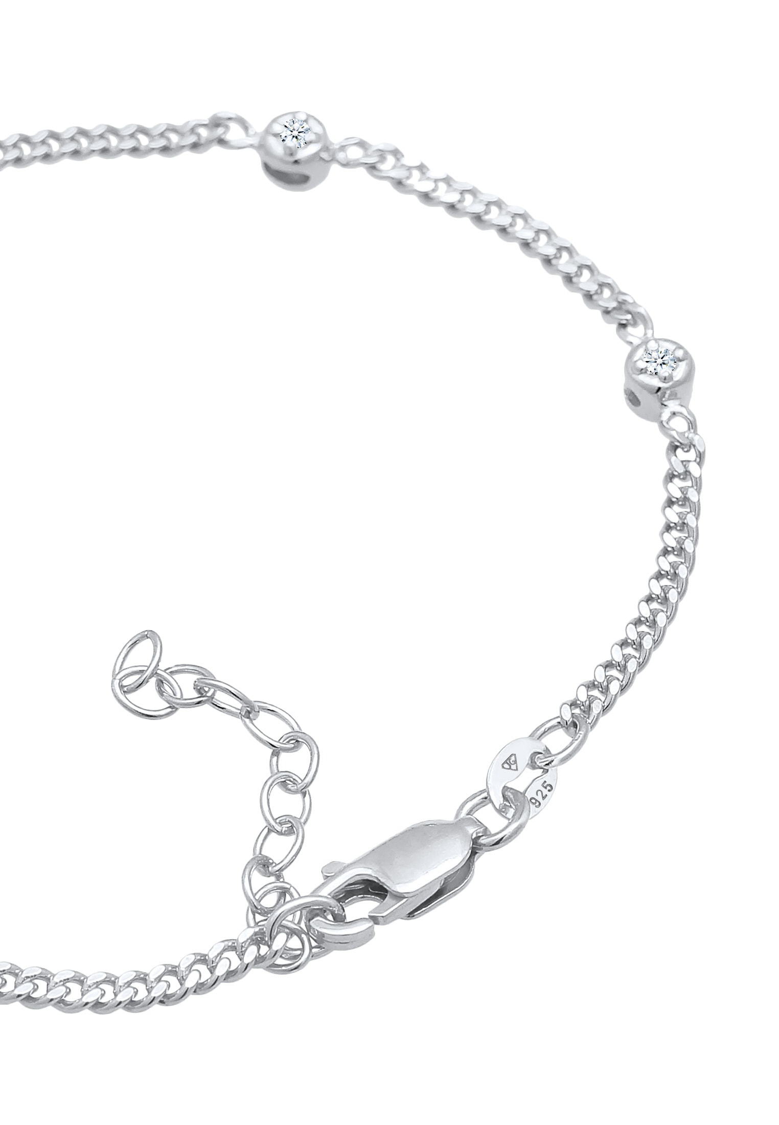 Elli DIAMONDS Armkette »Armband Diamant Elegant Klassik (0.075 ct) 925er Silber«