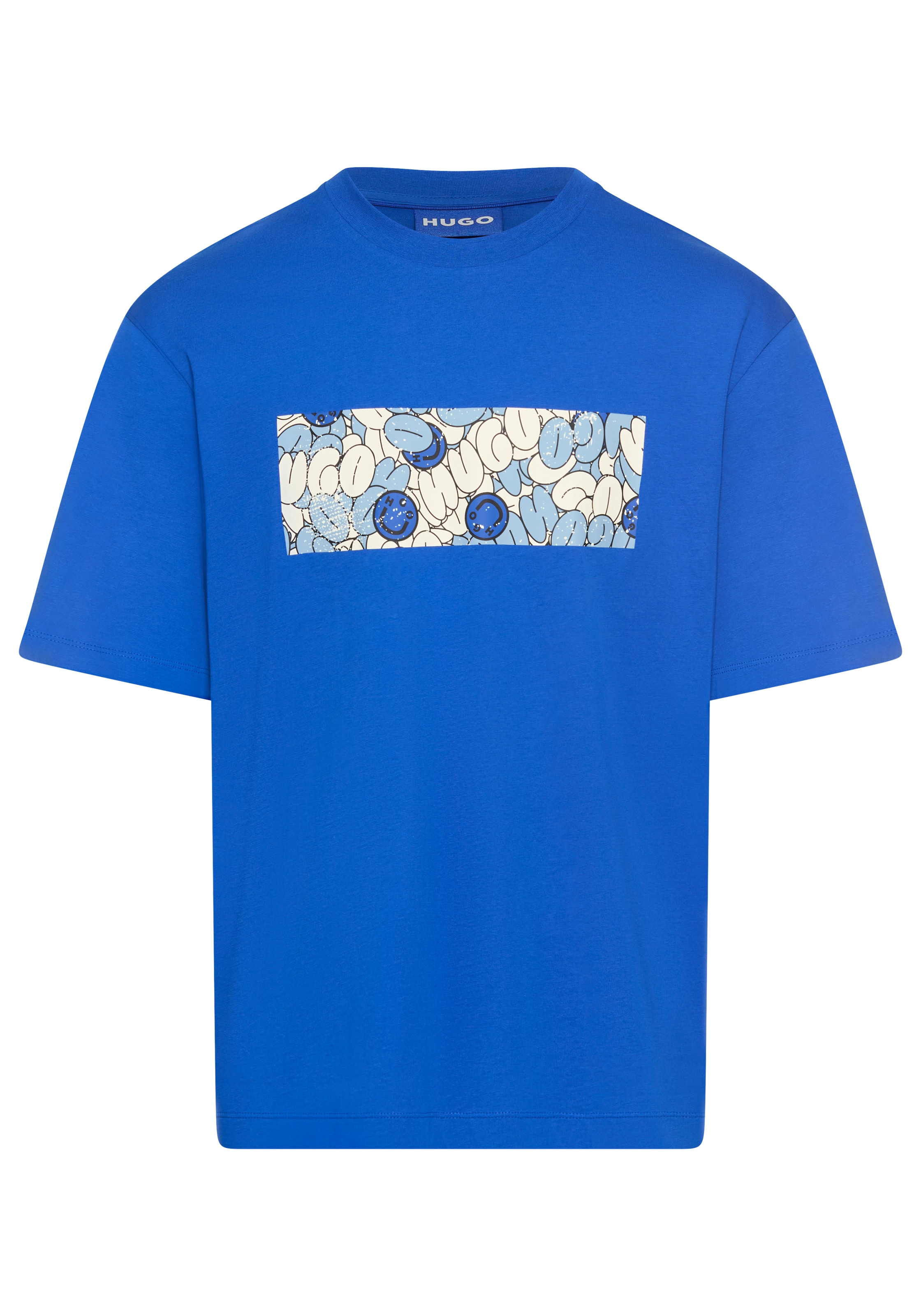 HUGO Blue T-Shirt »Nurix«, mit coolem Druck