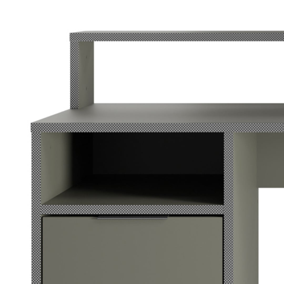 INOSIGN Eckschreibtisch »Omaha«, Gamingtisch mit Tür, Towerfach und Monitorablage, Breite 139 cm
